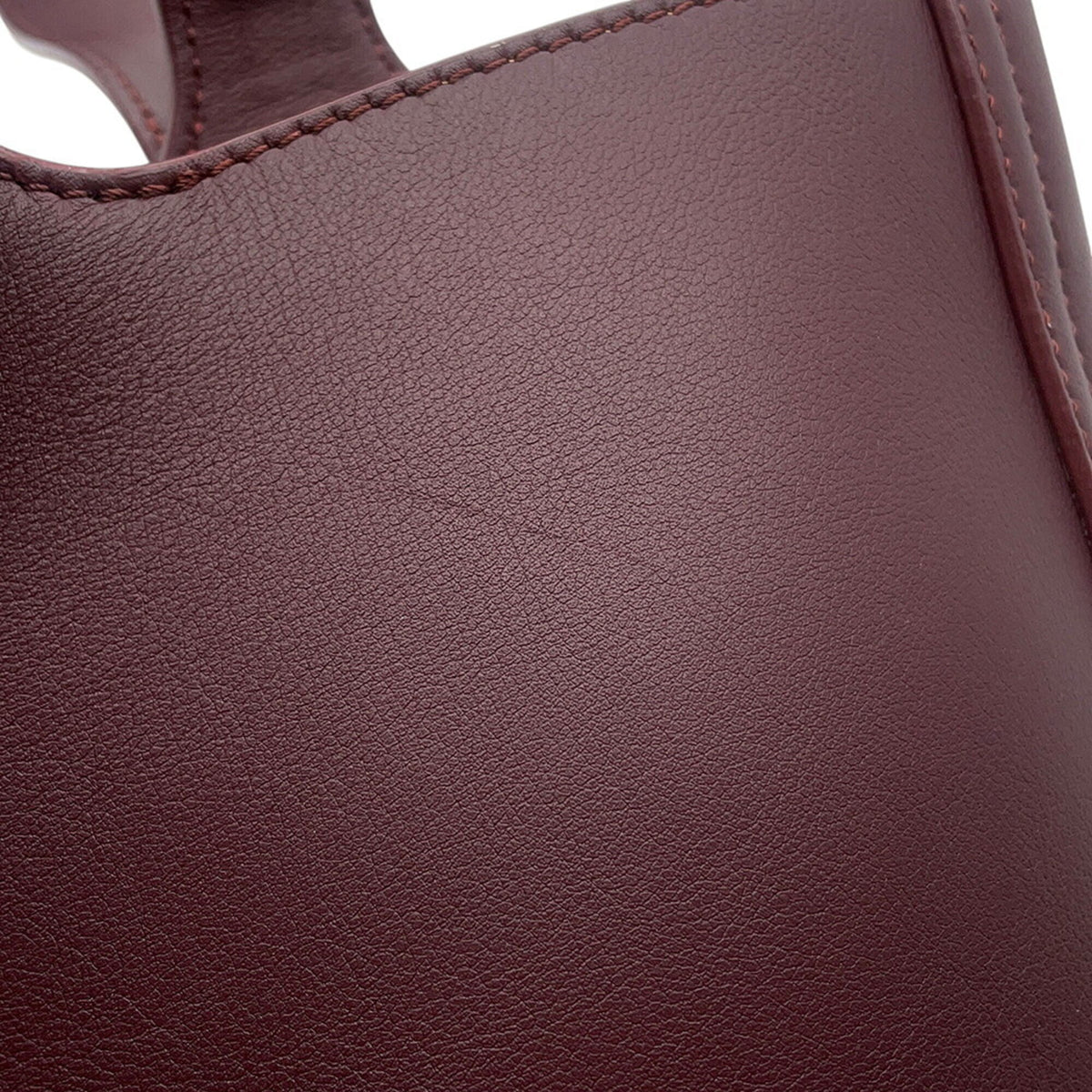Loewe Bordeaux Leather Handbag Shoulder Bag (Pre-Owned)