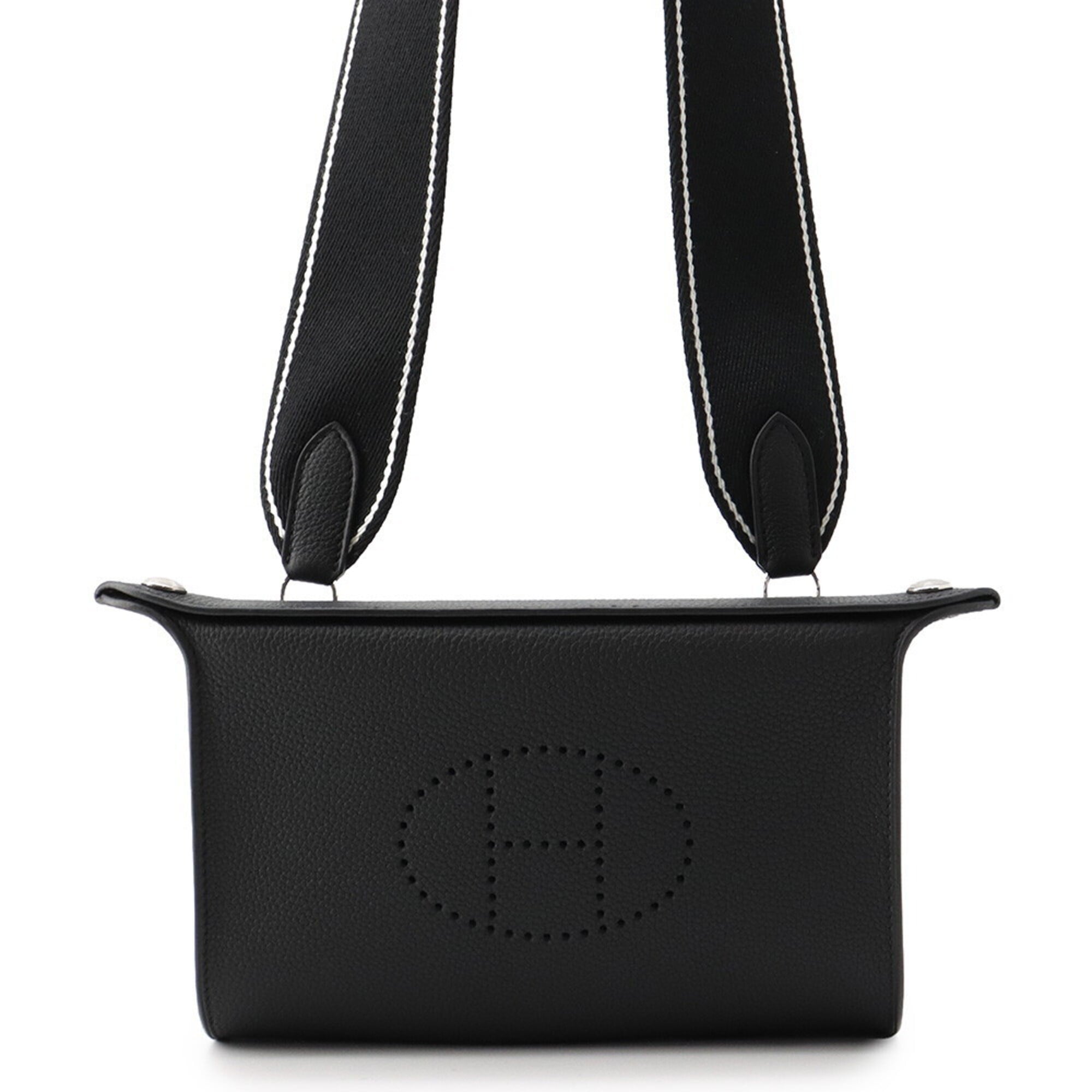 Hermes Kara Black Togo Leather Handbag Shoulder Bag (Pre-Owned)