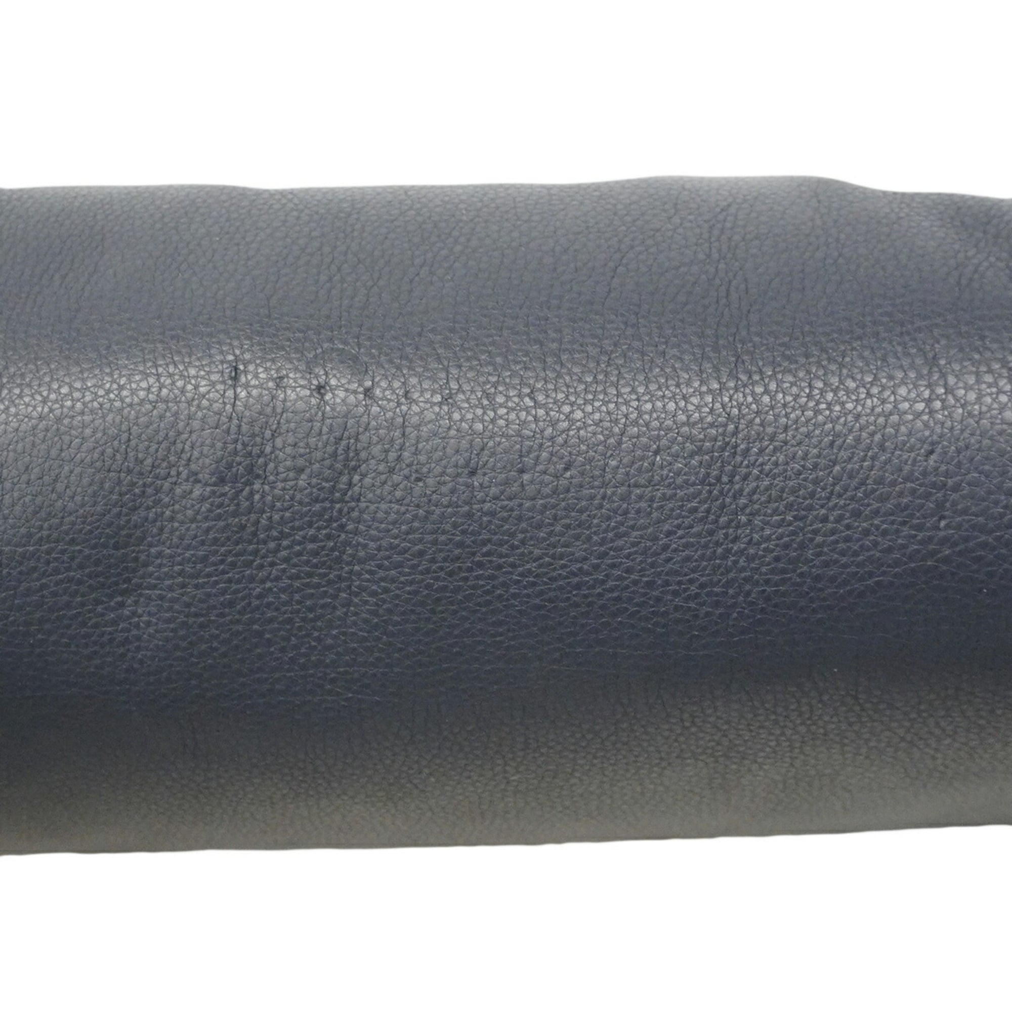 Chanel Navy Leather Shoulder Bag (Pre-Owned)