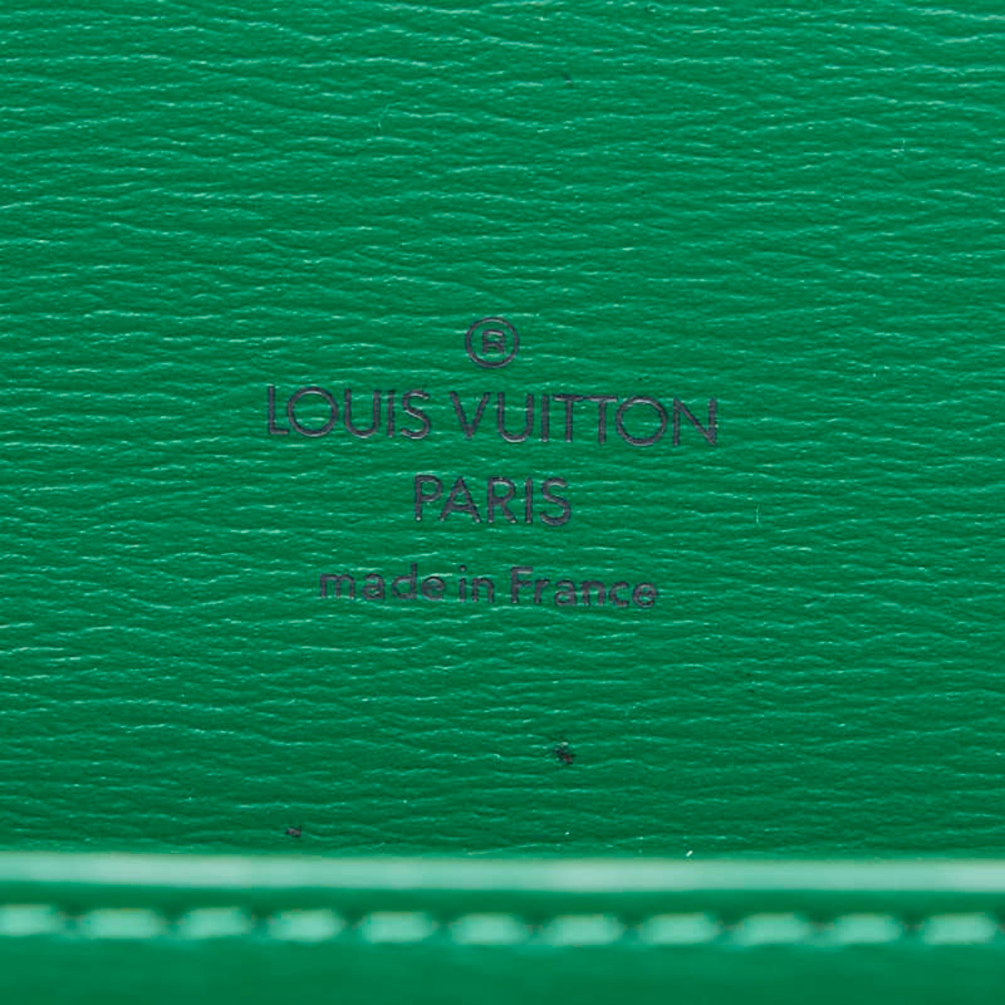 Louis Vuitton Borneo Green Leather Shoulder Bag (Pre-Owned)