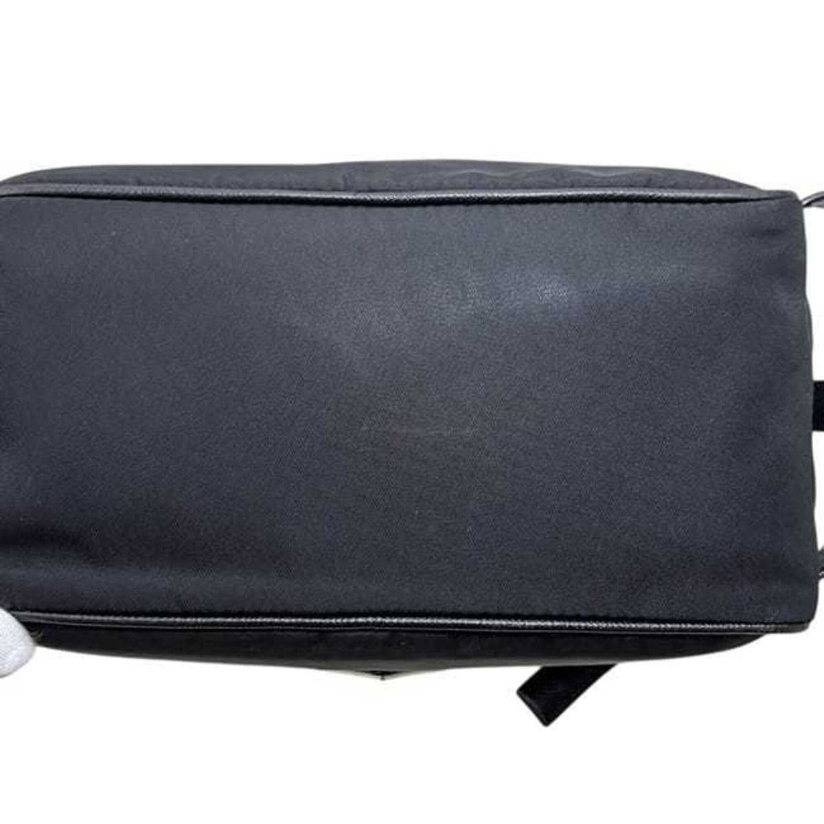 Prada Black Nero Nylon Leather Handbag (Pre-Owned)