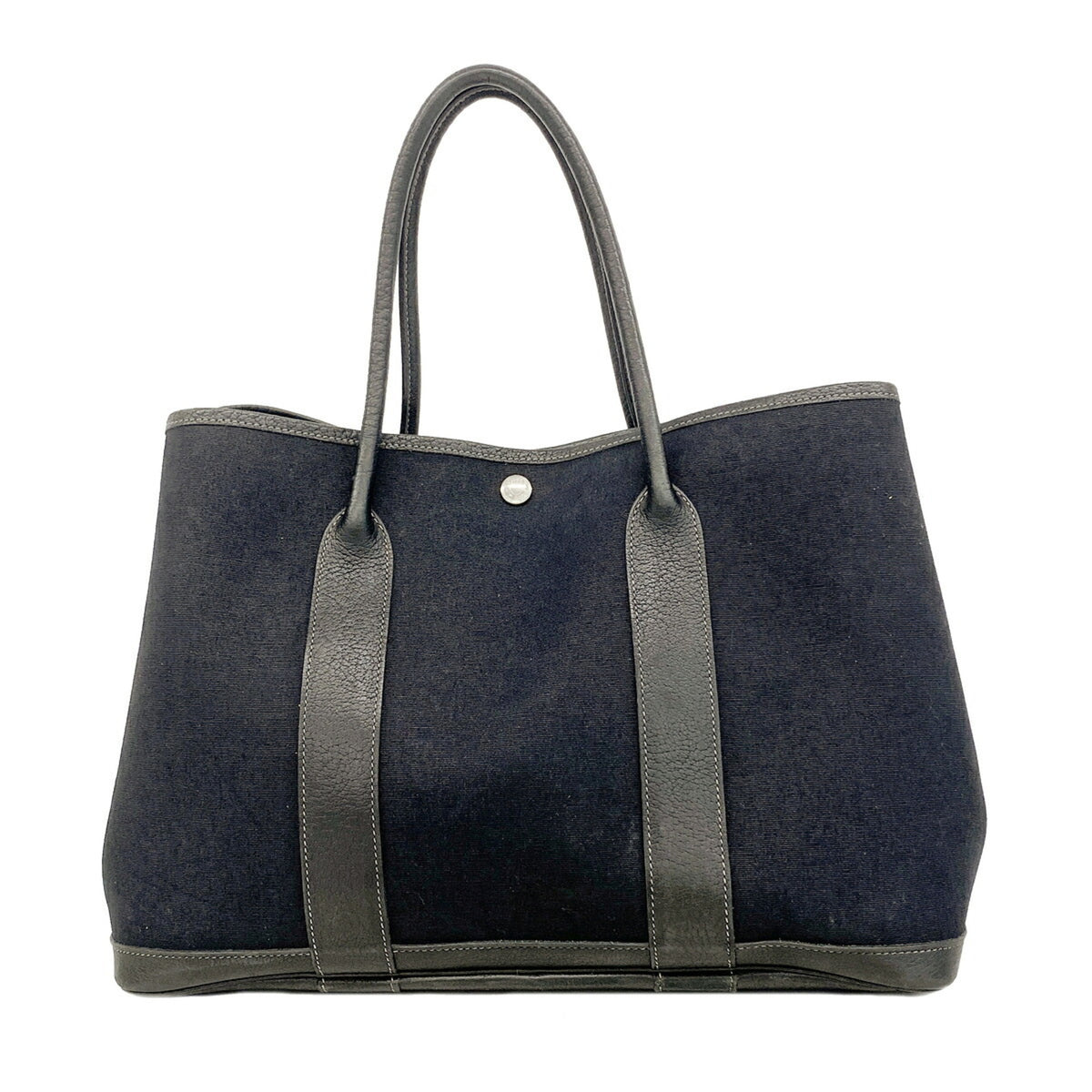 Hermes Black Toile Officier Tote Bag (Pre-Owned)