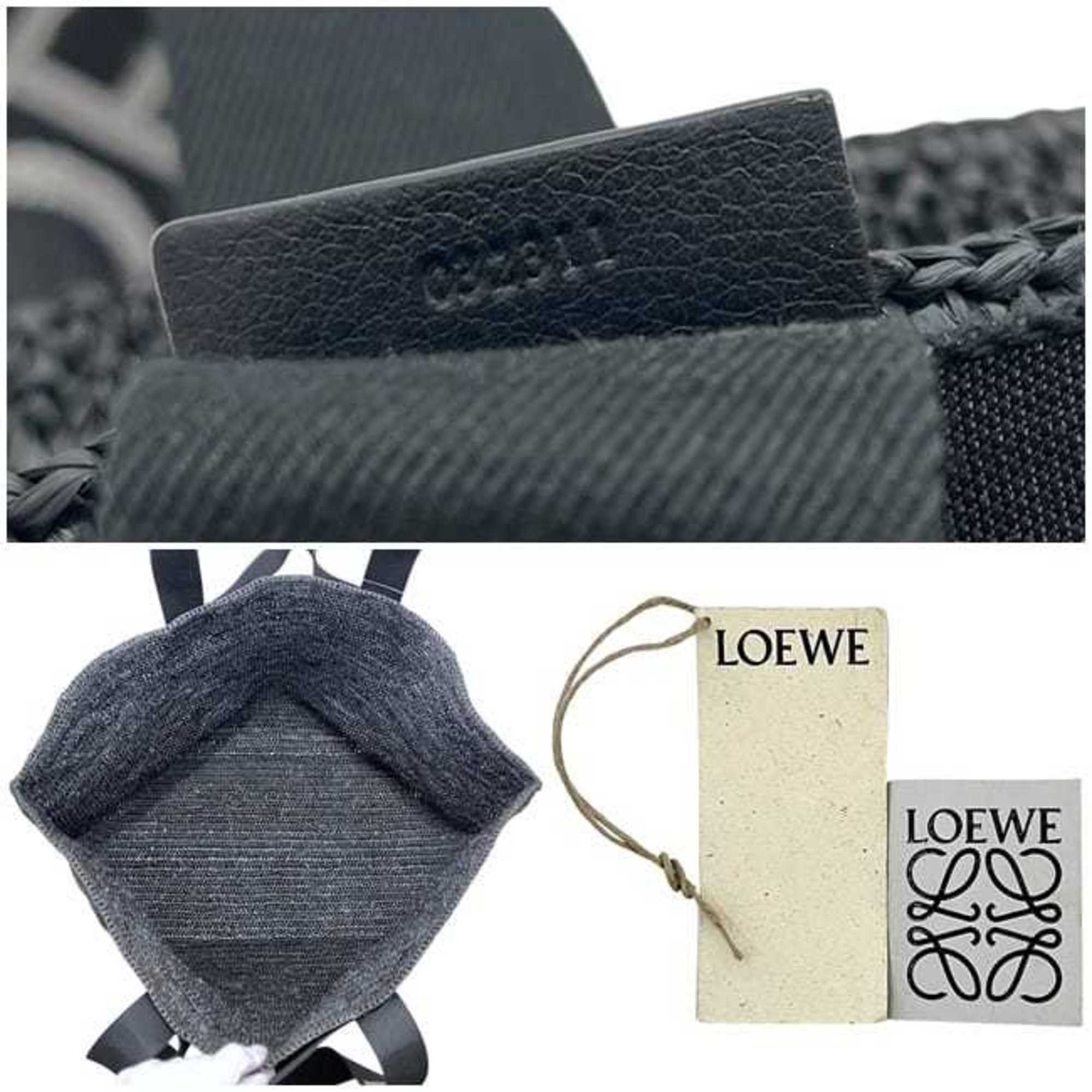 Loewe Black Raffia Tote Bag (Pre-Owned)