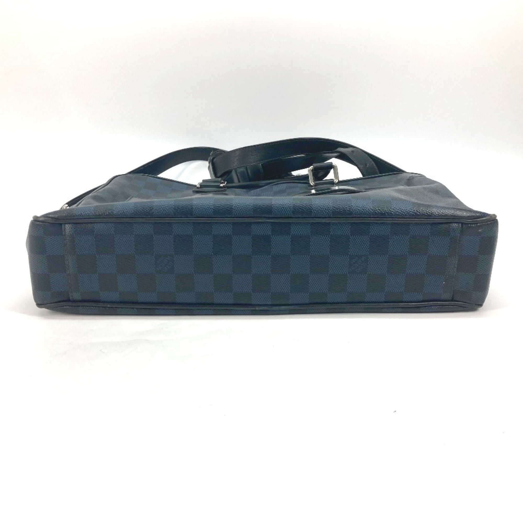 Louis Vuitton Black Navy Canvas Handbag Shoulder Bag (Pre-Owned)