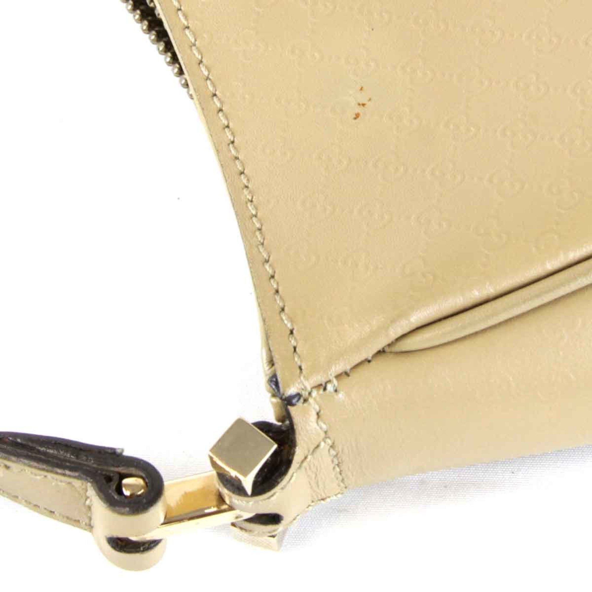 Gucci Beige Leather Shoulder Bag (Pre-Owned)