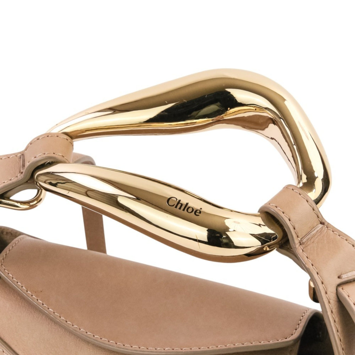 Chloé Grayish Leather Handbag Shoulder Bag (Pre-Owned)