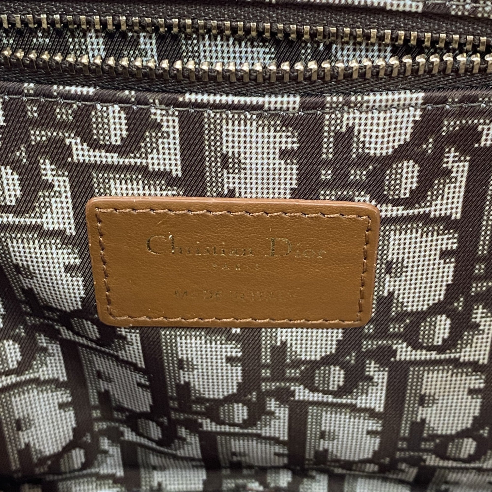 Christian Dior Beige Raffia Handbag Shoulder Bag (Pre-Owned)