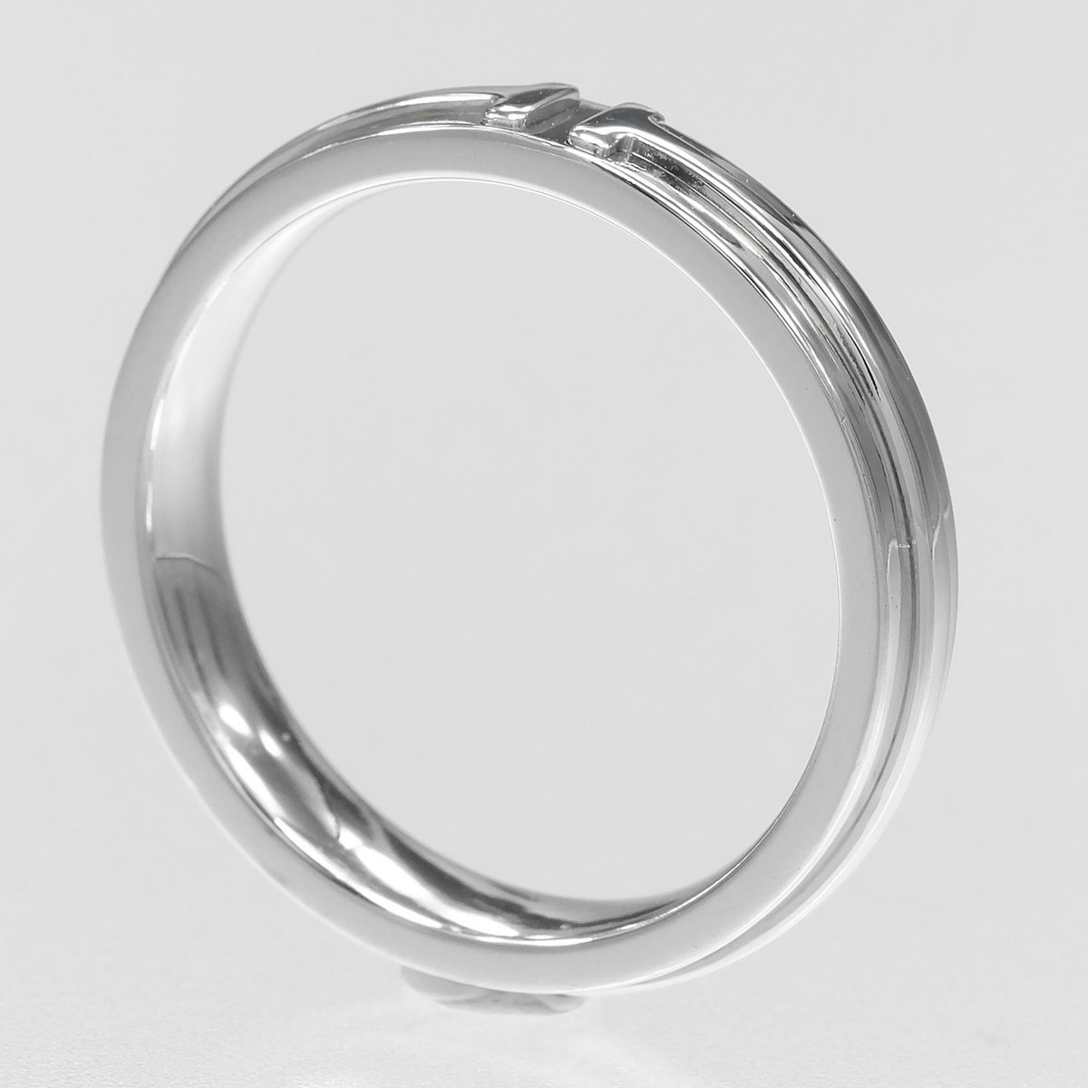 Tiffany Silver White Gold (18K) Band Ring (Pre-Owned)