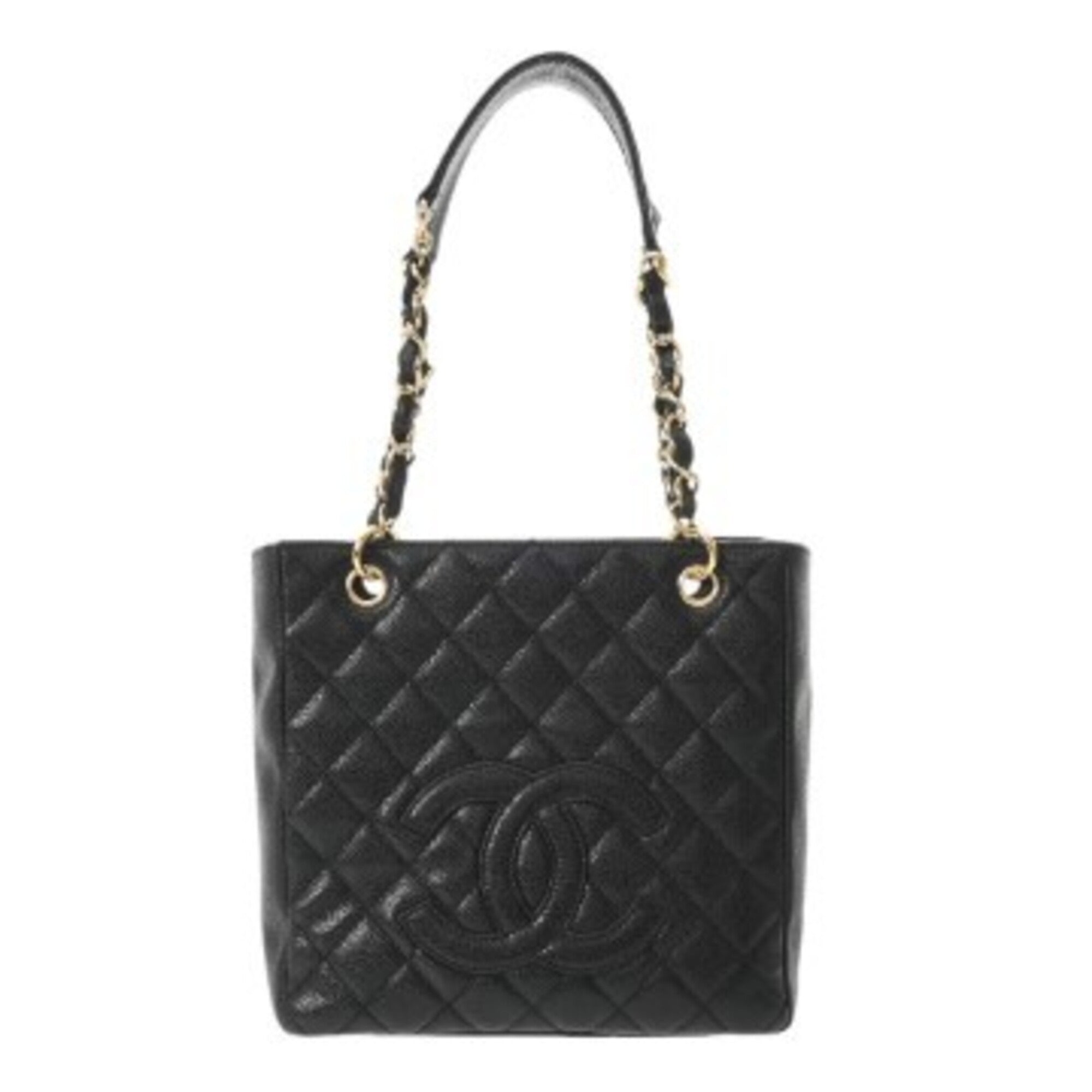 Chanel Black Grained Calfskin Tote Bag (Pre-Owned)