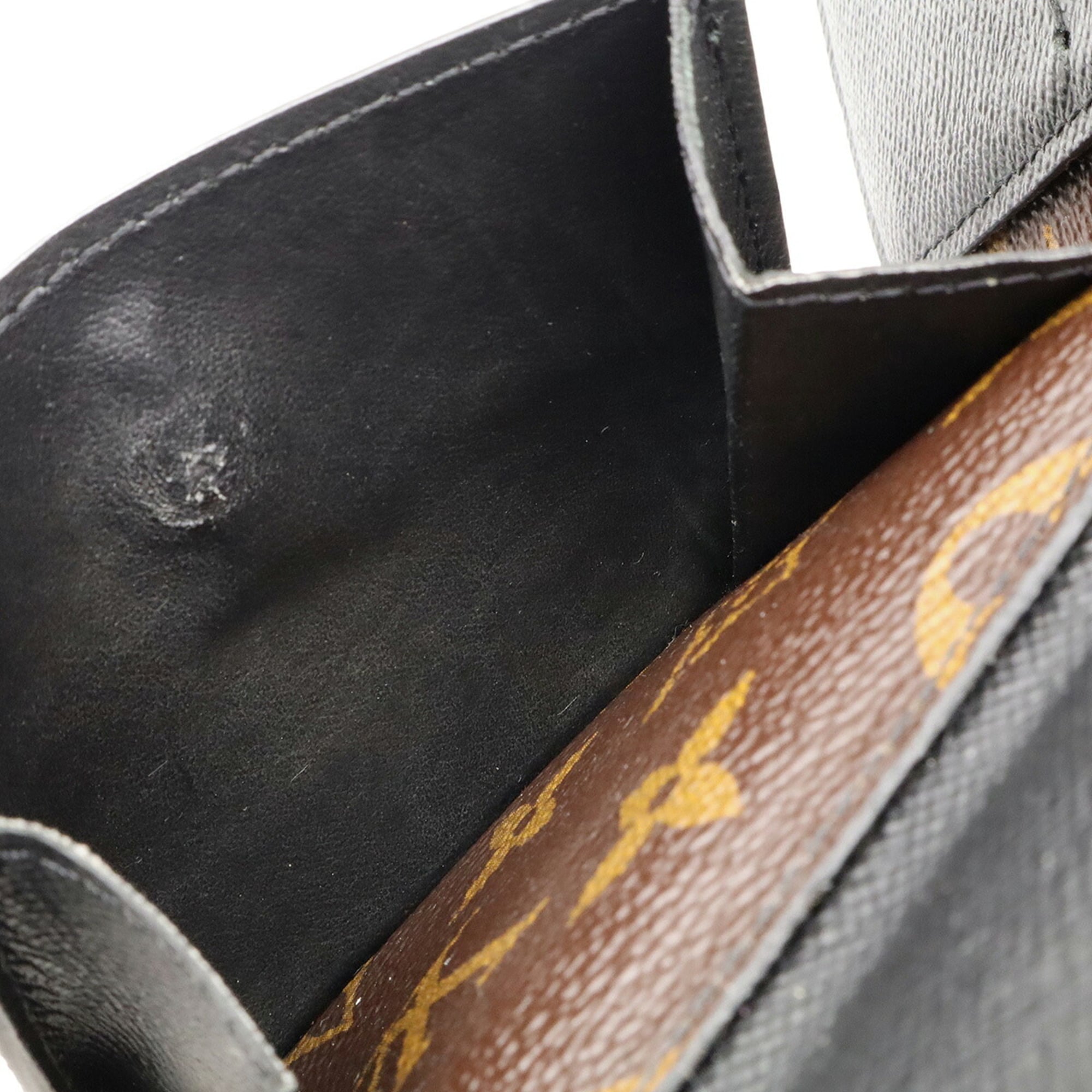 Louis Vuitton Black Brown Galle Monogram Canvas Wallet (Bi-Fold) (Pre-Owned)