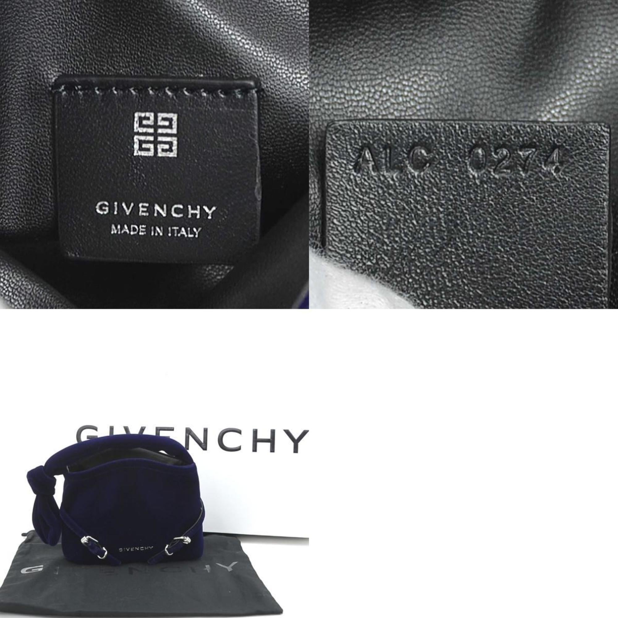 Givenchy Navy Velvet Handbag (Pre-Owned)