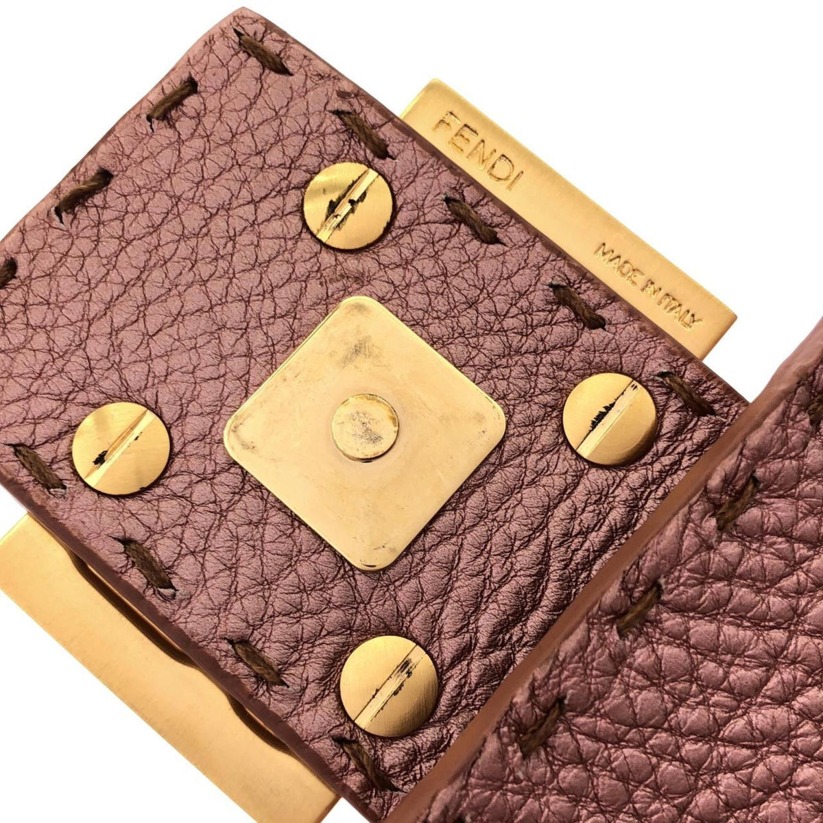 Fendi Pink Leather Shoulder Bag (Pre-Owned)