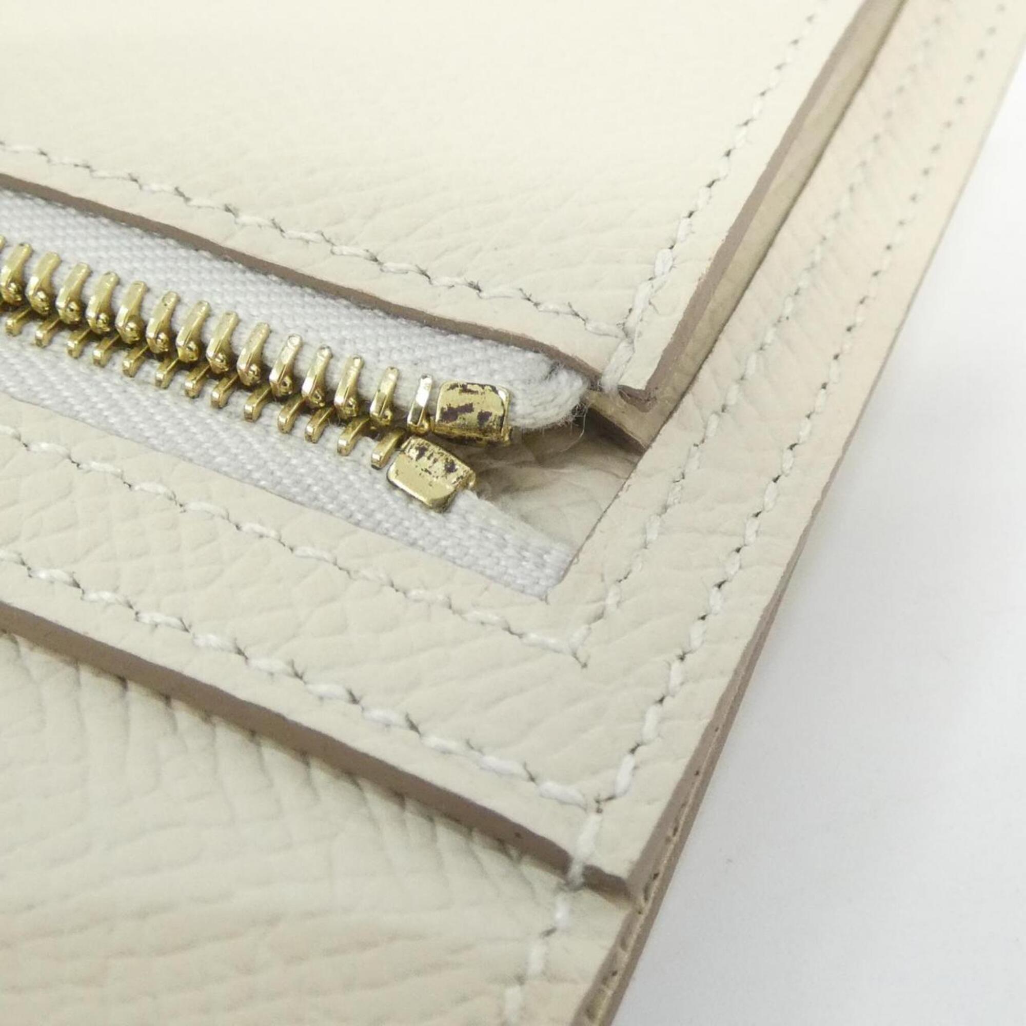 Hermes White Epsom Leather Wallet (Bi-Fold) (Pre-Owned)