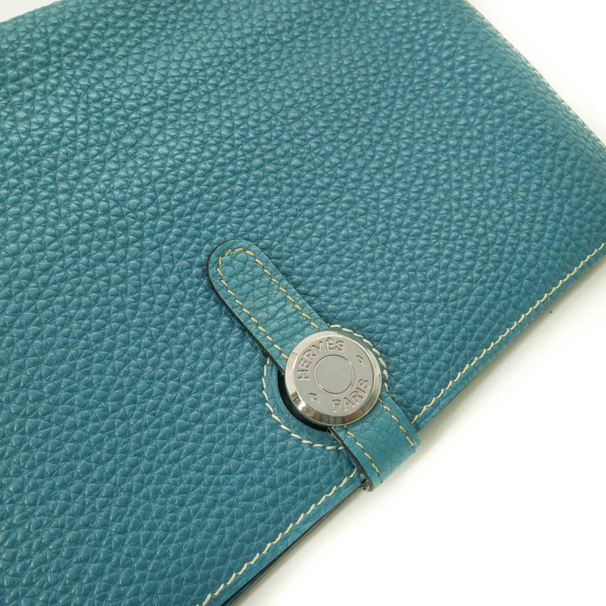 Hermes Dogon Duo Blue Jean Togo Leather Wallet (Bi-Fold) (Pre-Owned)