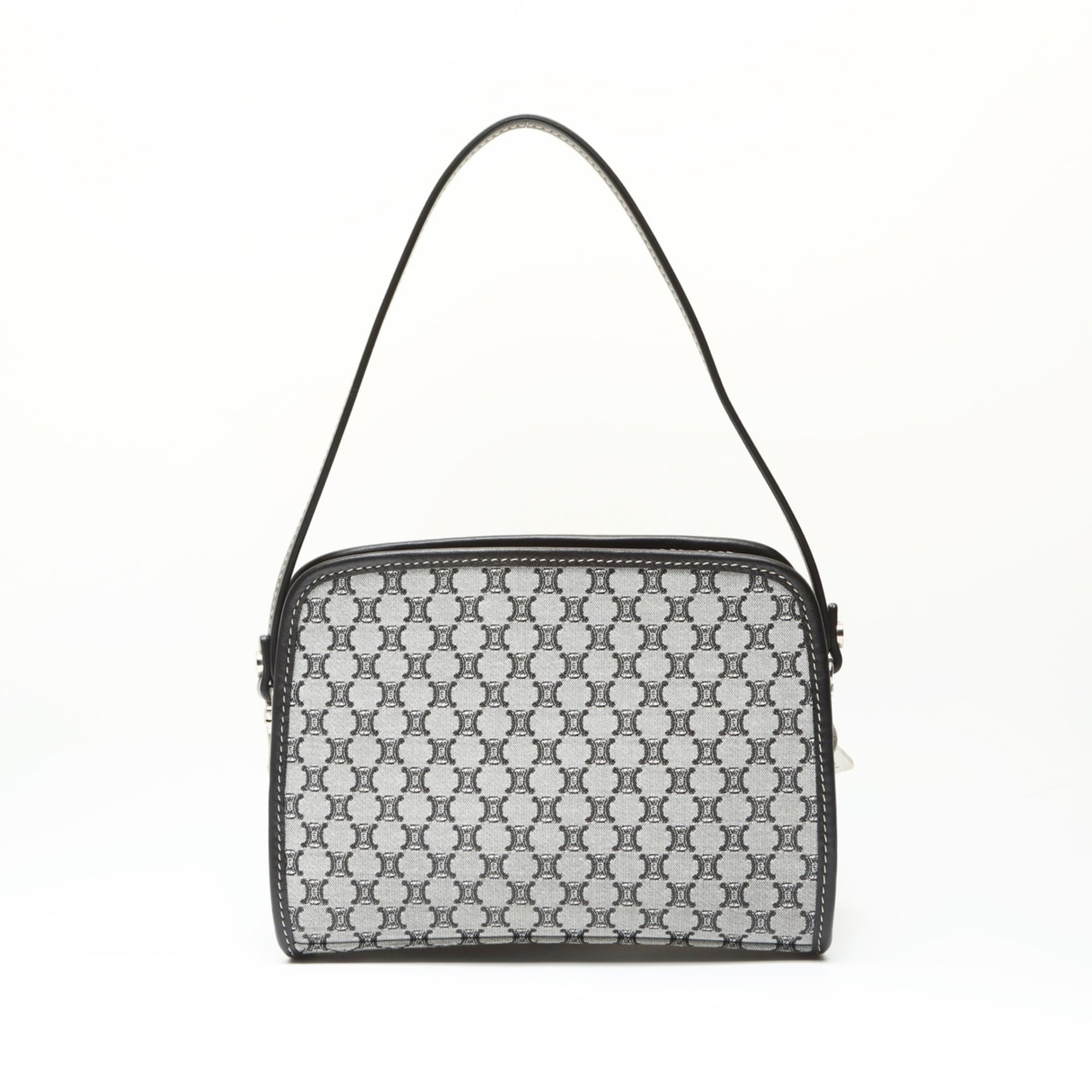 Celine Macadam Gray Canvas Handbag (Pre-Owned)