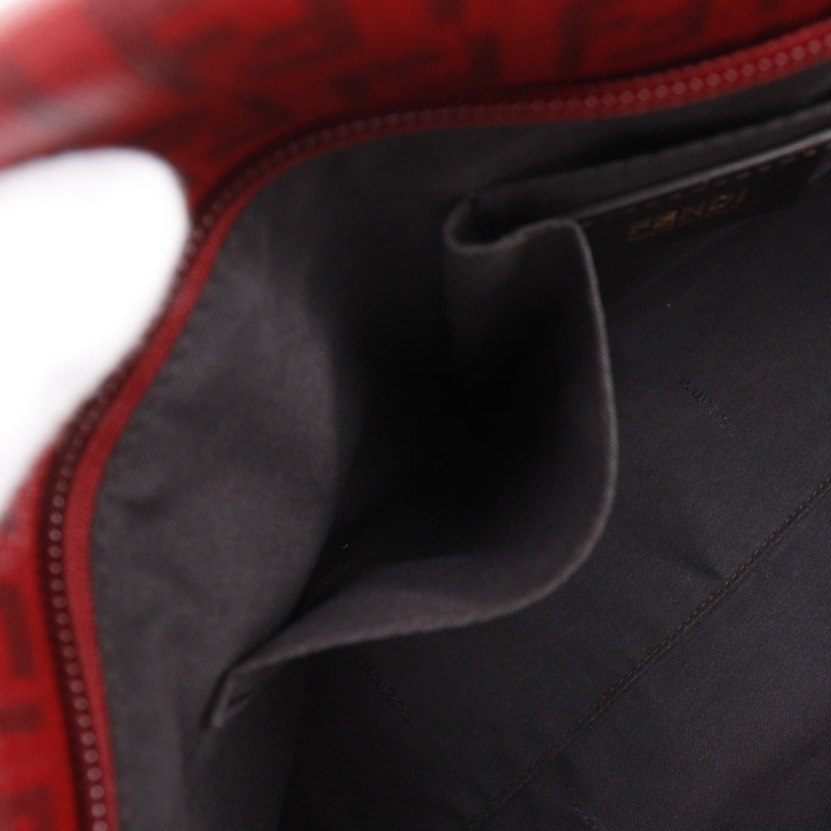 Fendi Zucchino Red Color Pvc Tote Bag (Pre-Owned)