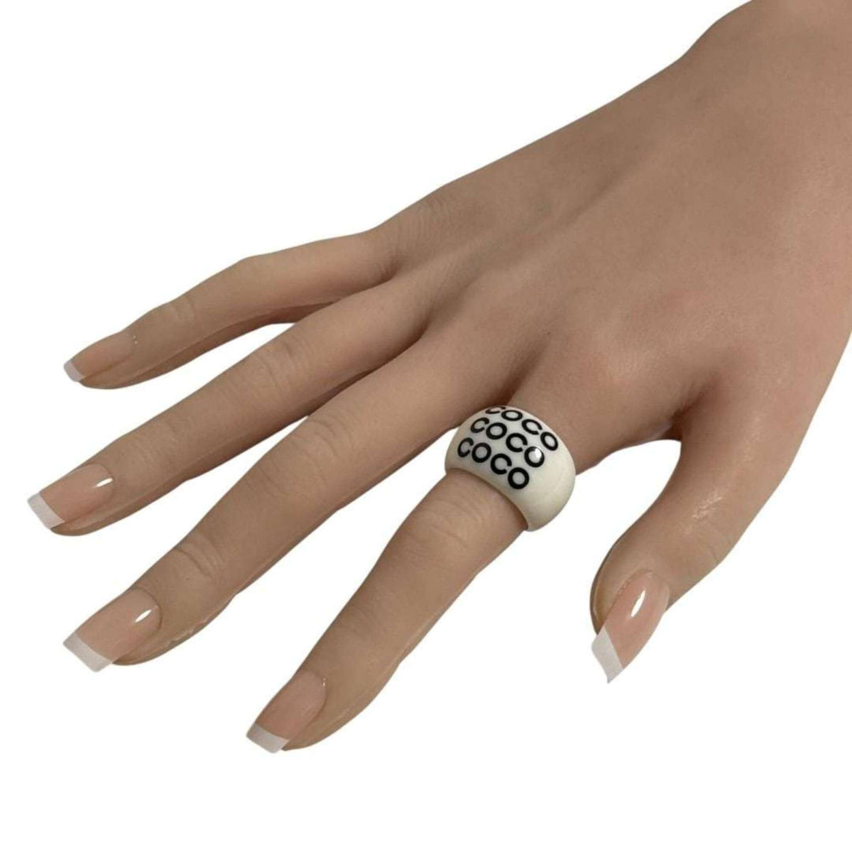 Chanel Plastic Band Ring (Pre-Owned)