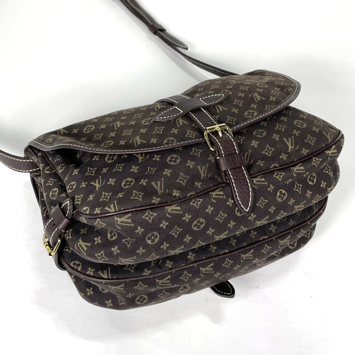 Louis Vuitton Monogram Mini Lin Brown Ebene Monogram Mini Lin Shoulder Bag (Pre-Owned)