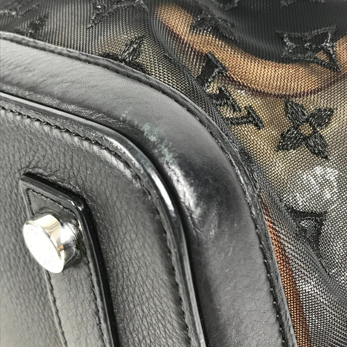 Louis Vuitton Black Monogram Handbag Tote Bag (Pre-Owned)