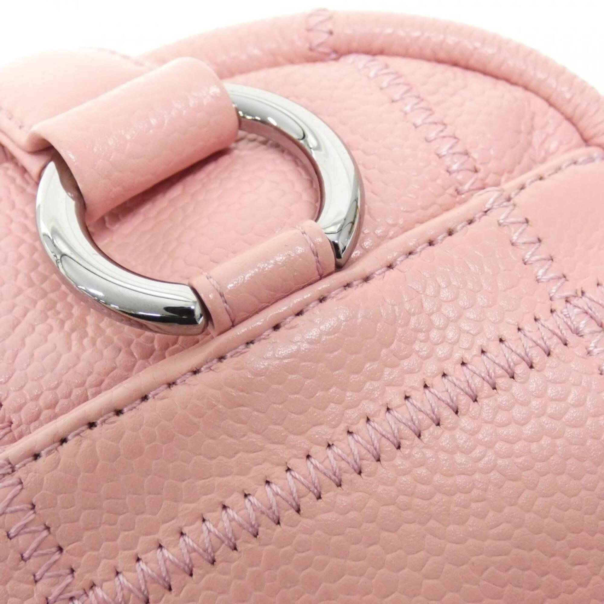 Chanel Pink Grained Calfskin Shoulder Bag (Pre-Owned)