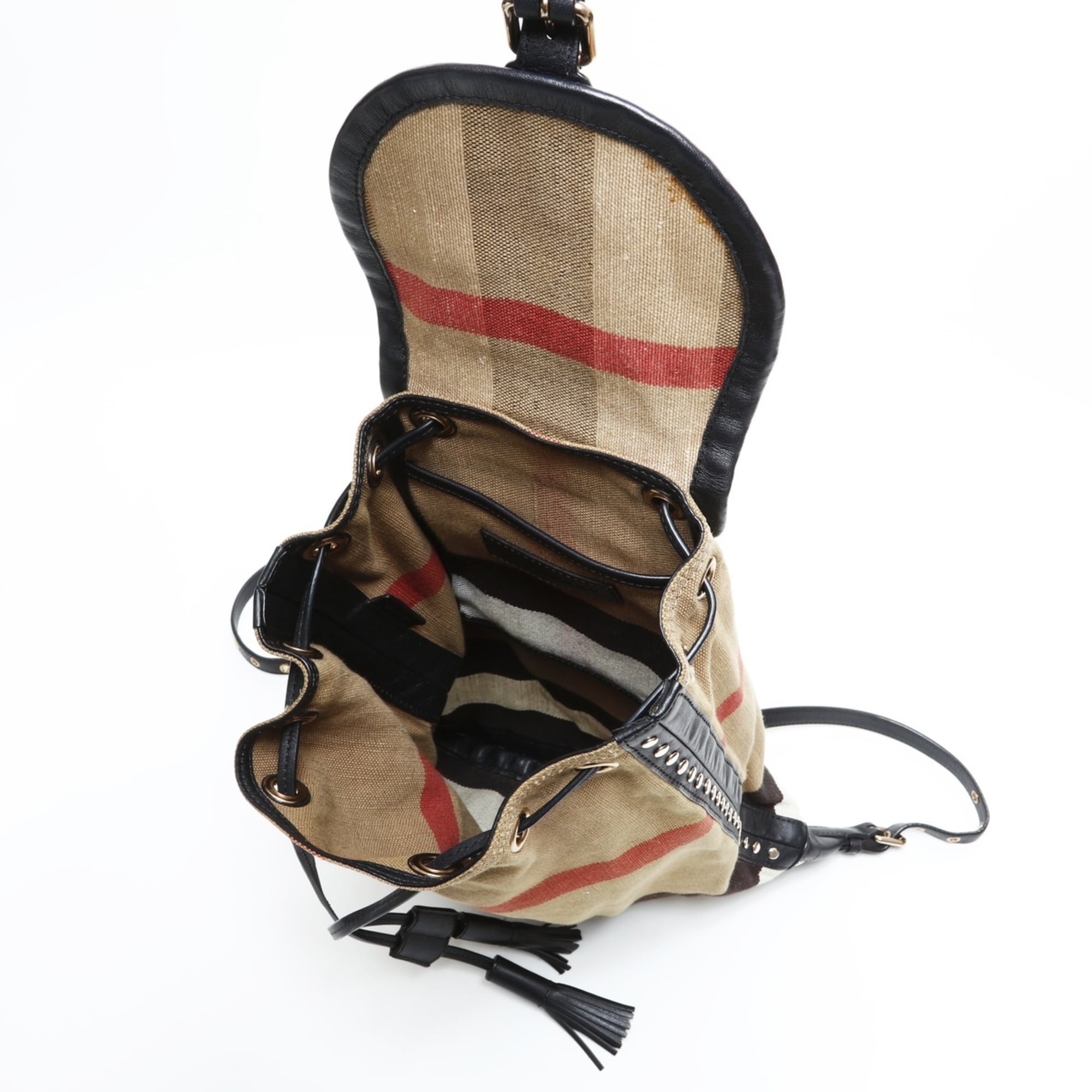 Burberry Beige Canvas Backpack (Pre-Owned)
