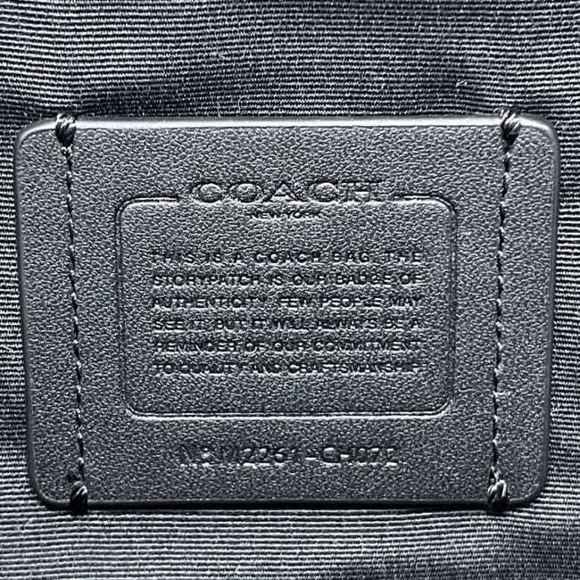 Coach Signature Blue Leather Shoulder Bag Sling Bag (Pre-Owned)