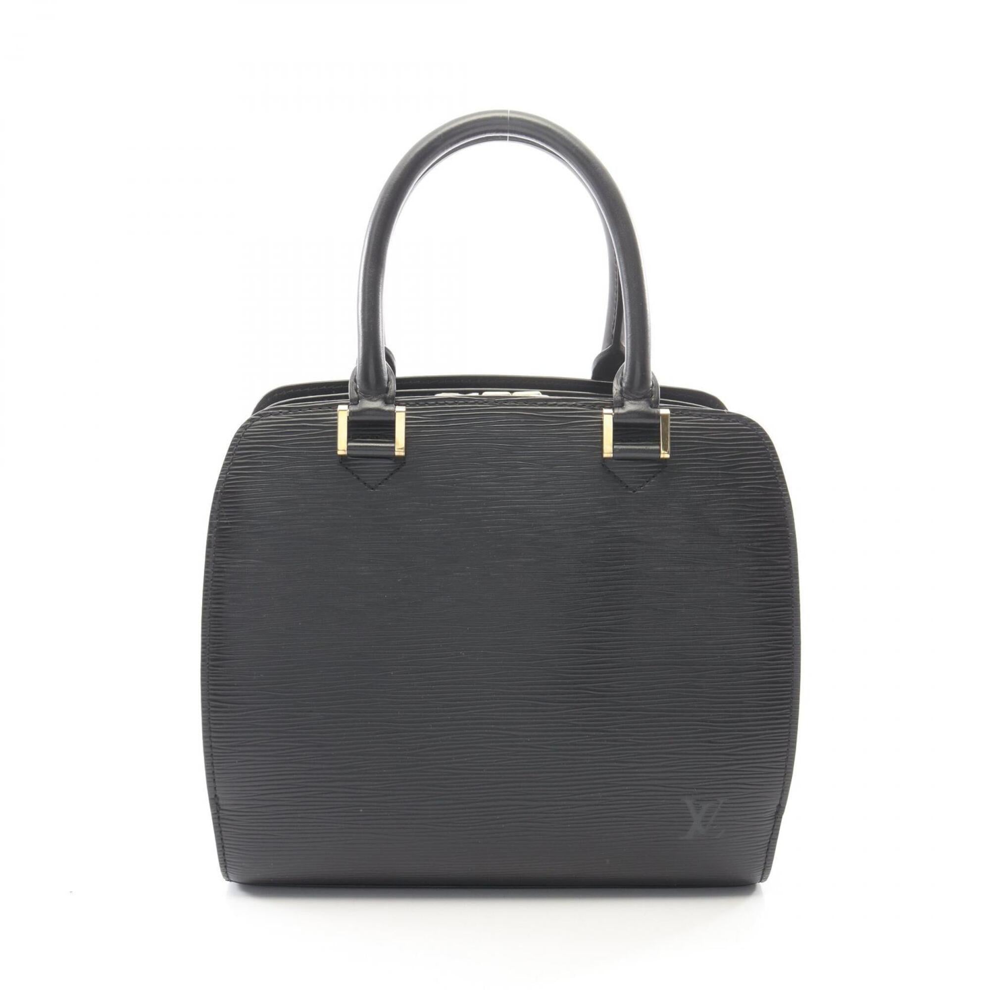 Louis Vuitton Black Leather Handbag (Pre-Owned)