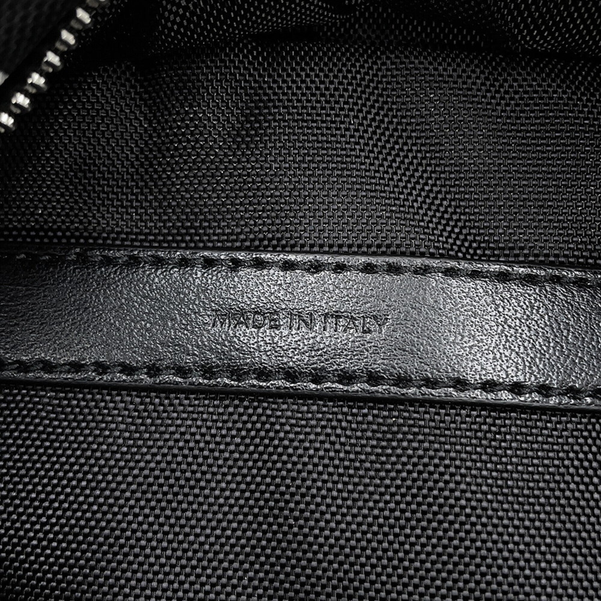 Celine Black White Nylon Canvas Leather Backpack (Pre-Owned)