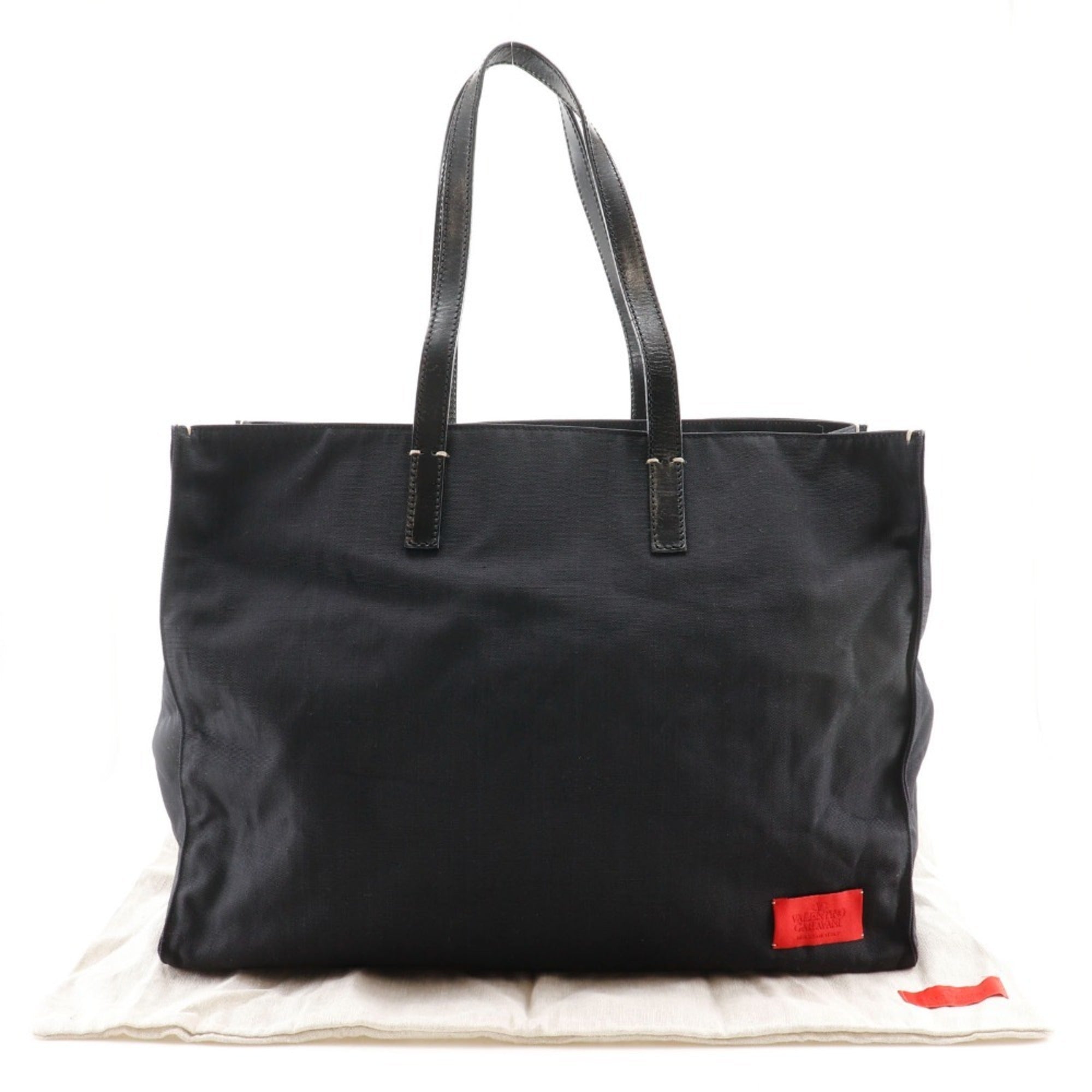 Valentino Black Nylon Canvas Tote Bag (Pre-Owned)