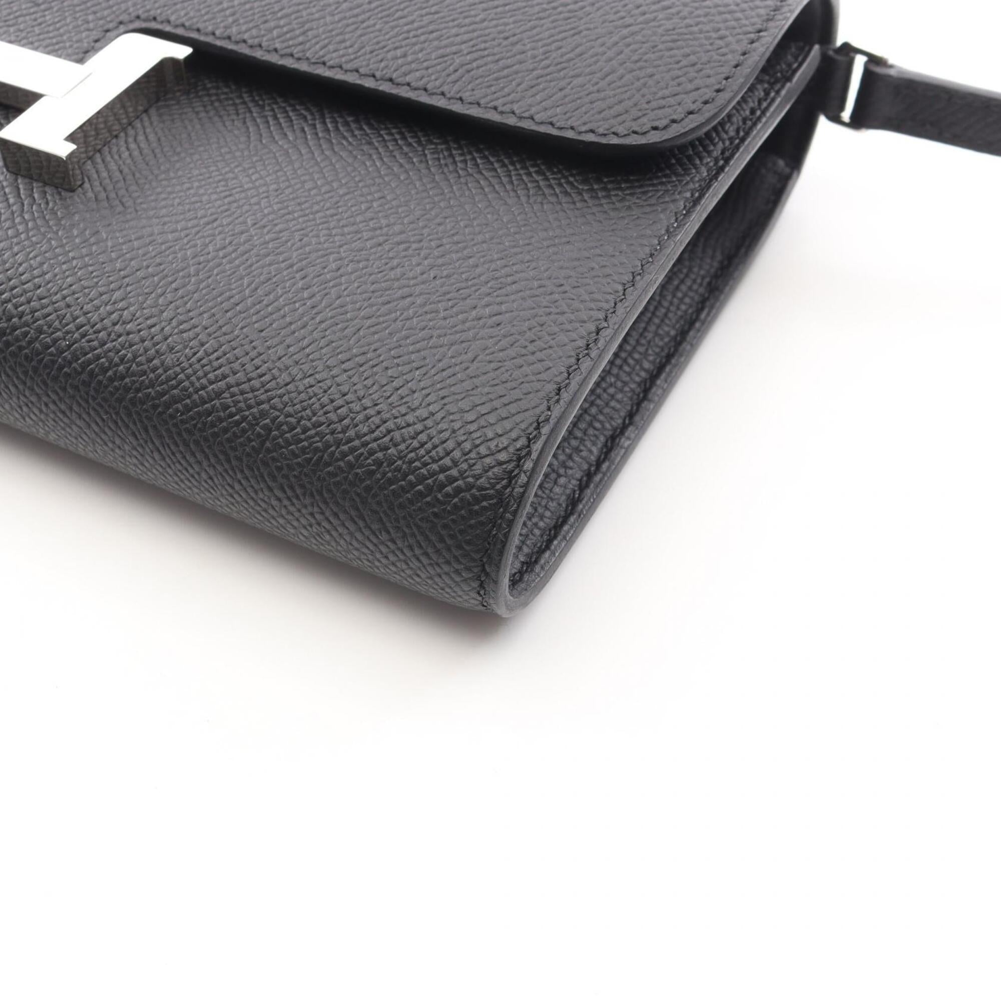 Hermes Black Epsom Leather Handbag Shoulder Bag (Pre-Owned)