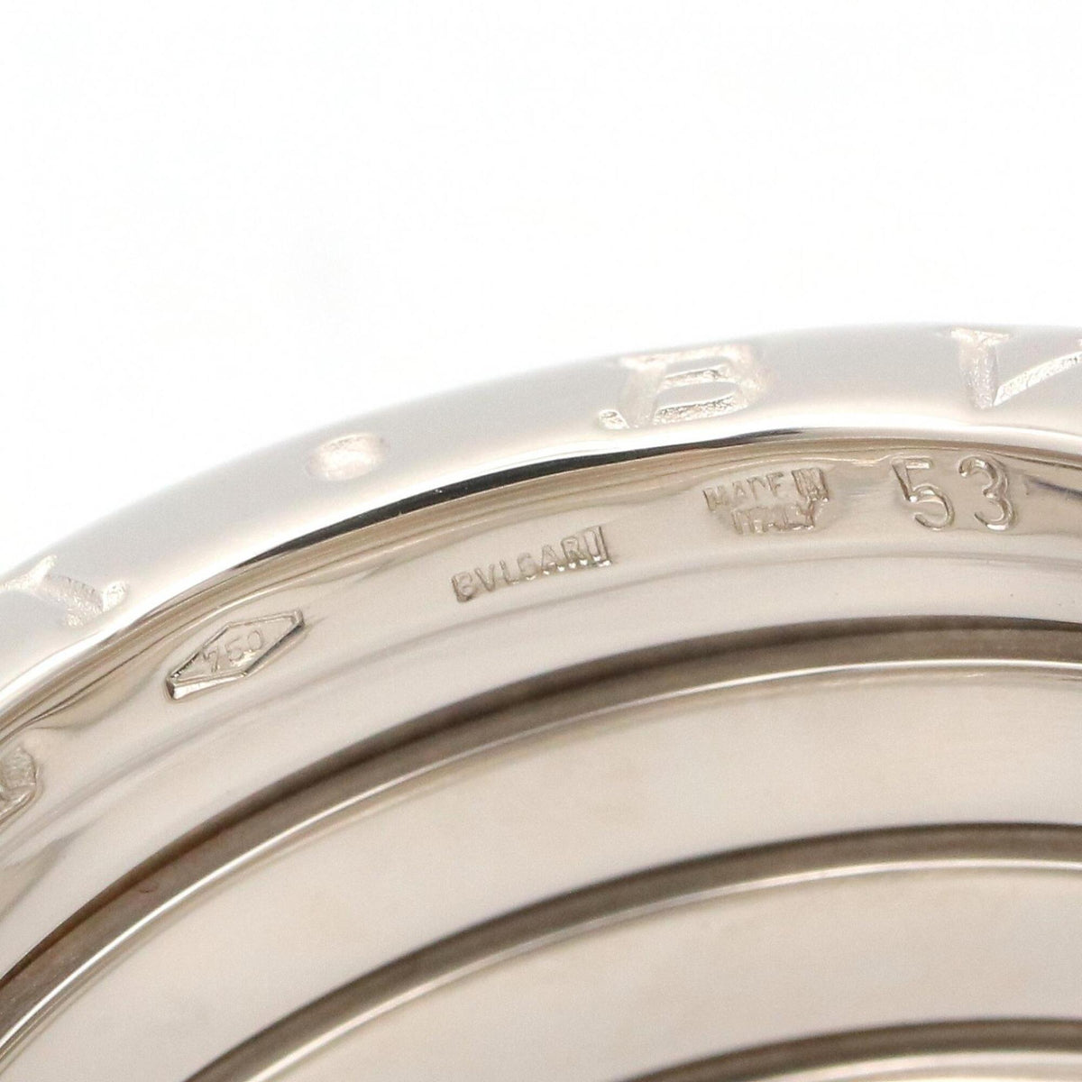 Bvlgari Silver White Gold (18K) Band Ring (Pre-Owned)
