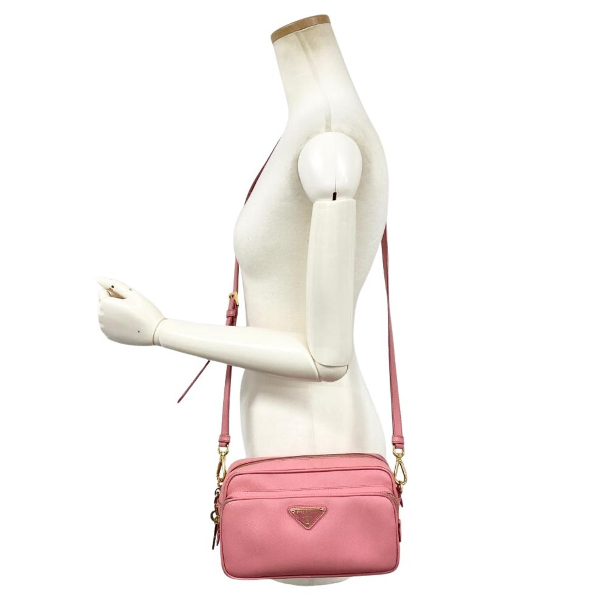 Prada Pink Leather Shoulder Bag (Pre-Owned)