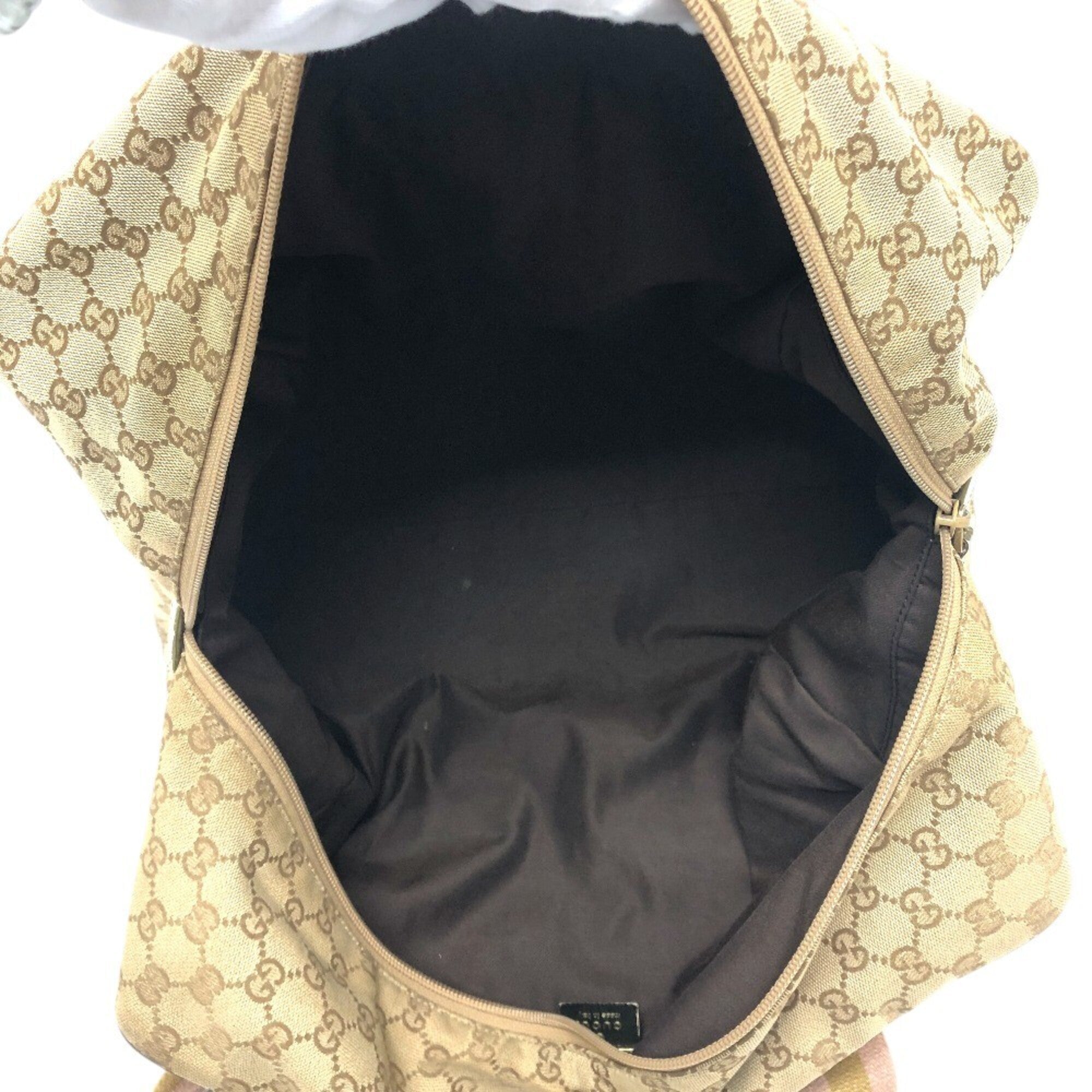 Gucci Beige Gg Canvas Boston Bag Tote Bag (Pre-Owned)