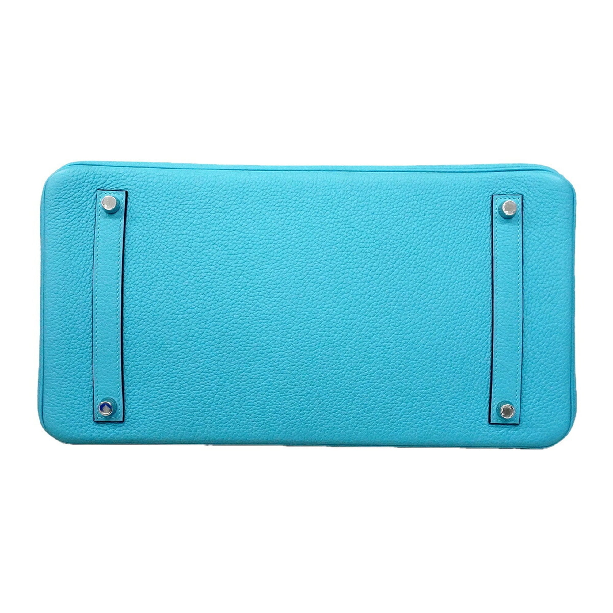 Hermes Turquoise Togo Leather Handbag (Pre-Owned)