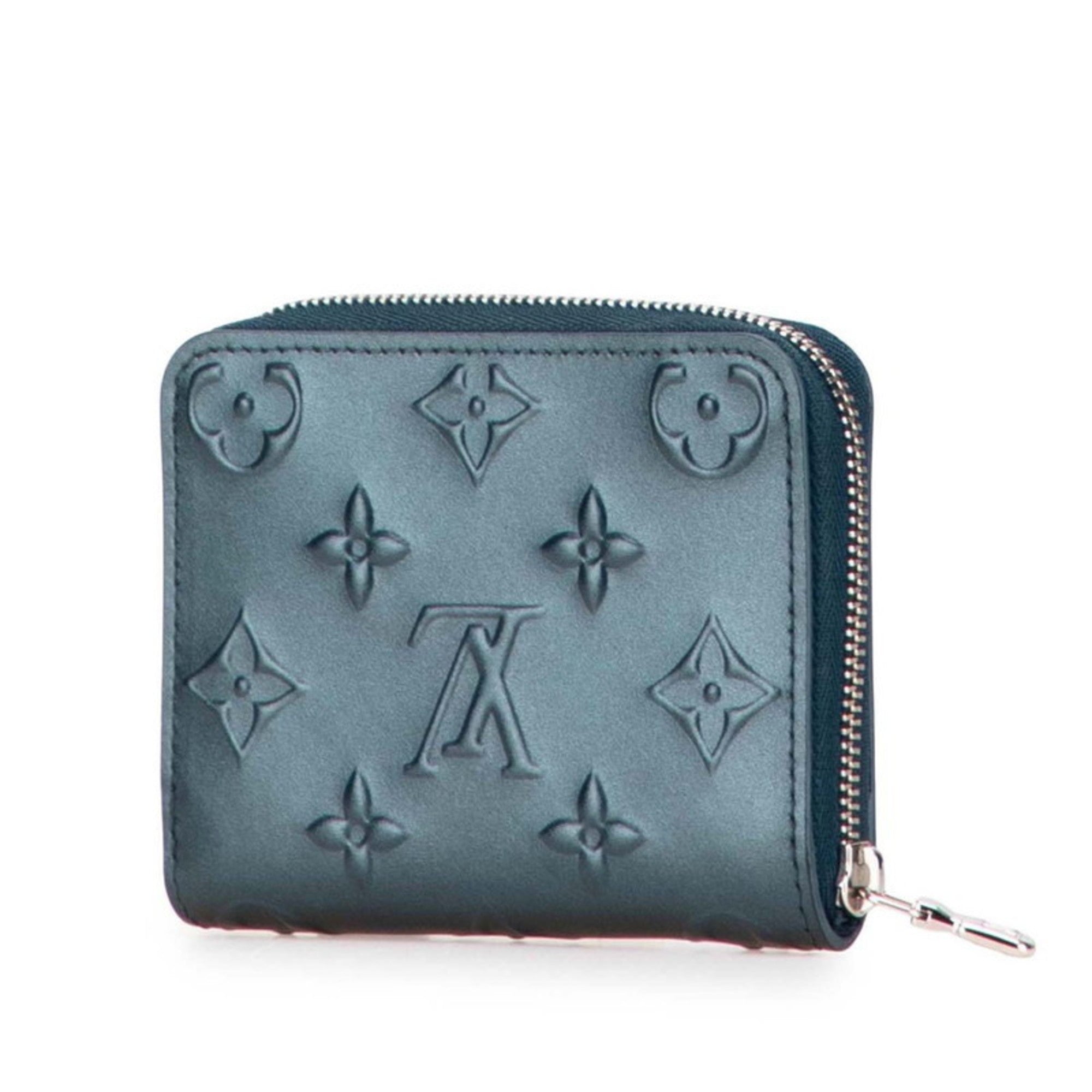 Louis Vuitton Blue Leather Coin Purse/Coin Case (Pre-Owned)