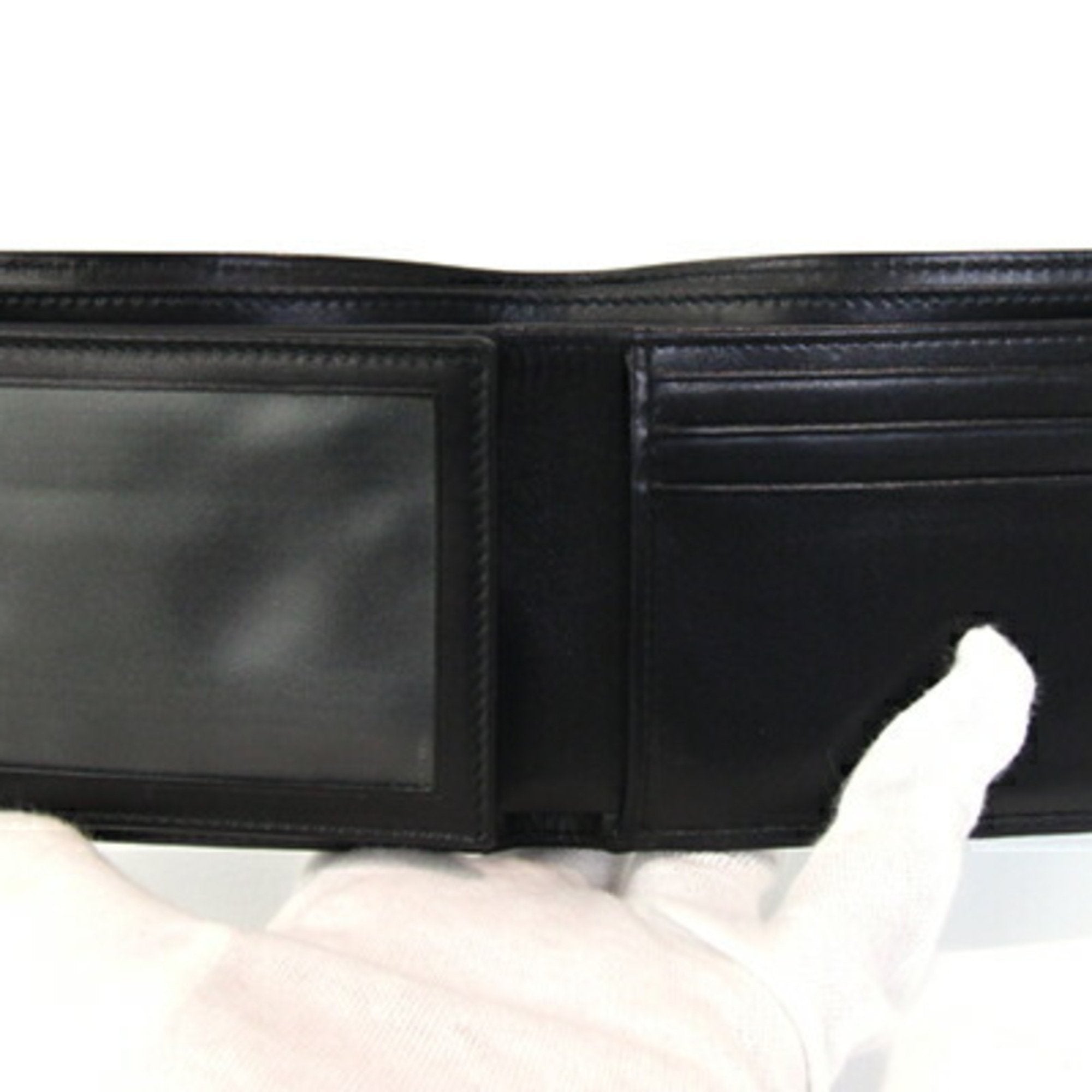 Gucci Black Leather Bill Wallet (Bi-Fold) (Pre-Owned)