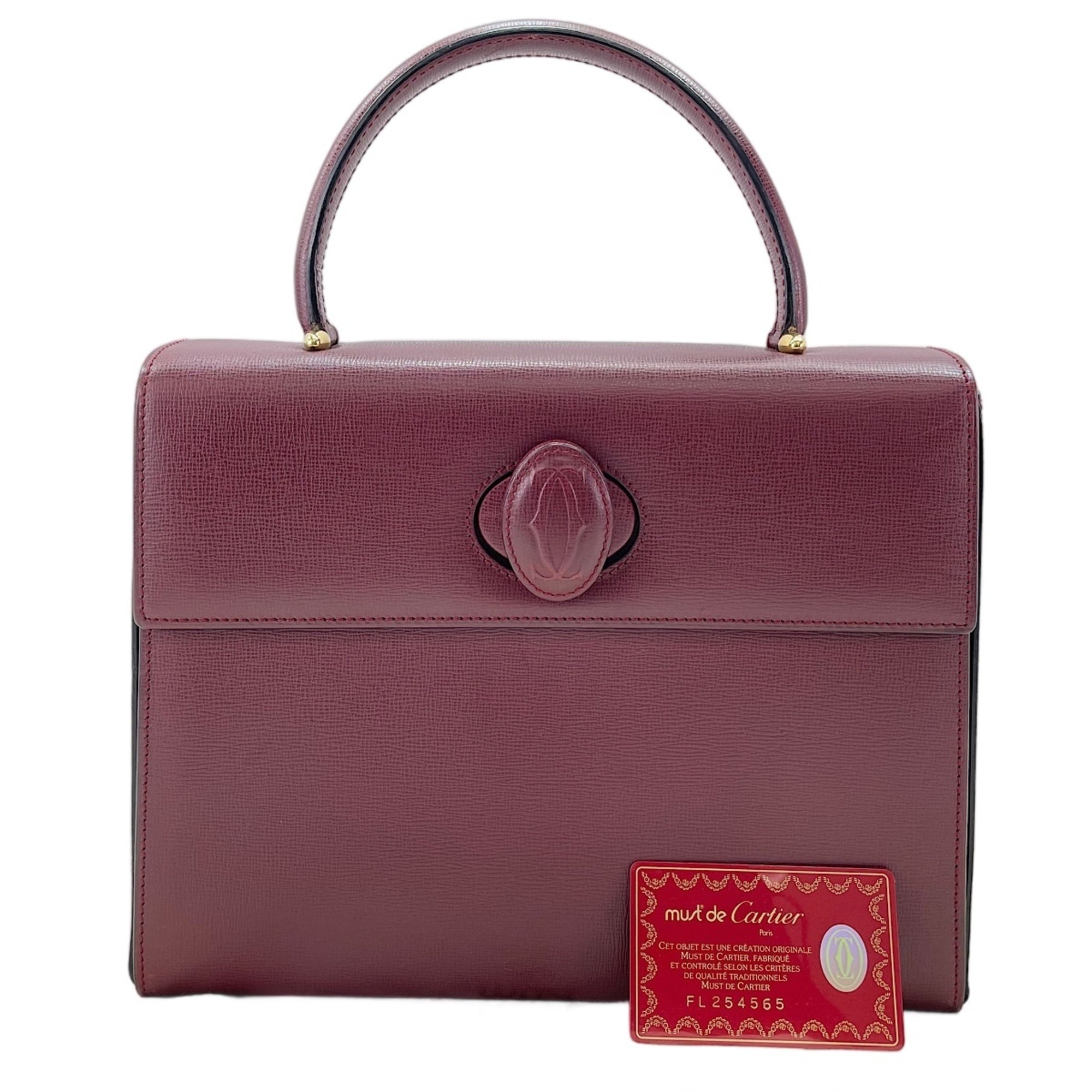 Cartier Wine Red Handbag (Pre-Owned)