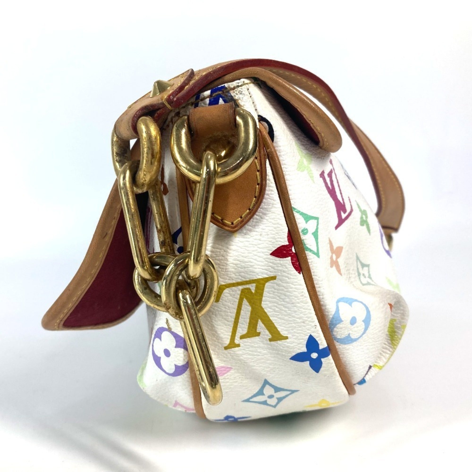 Louis Vuitton Blanc Multi-Color White Monogram Multicolore Handbag Shoulder Bag (Pre-Owned)