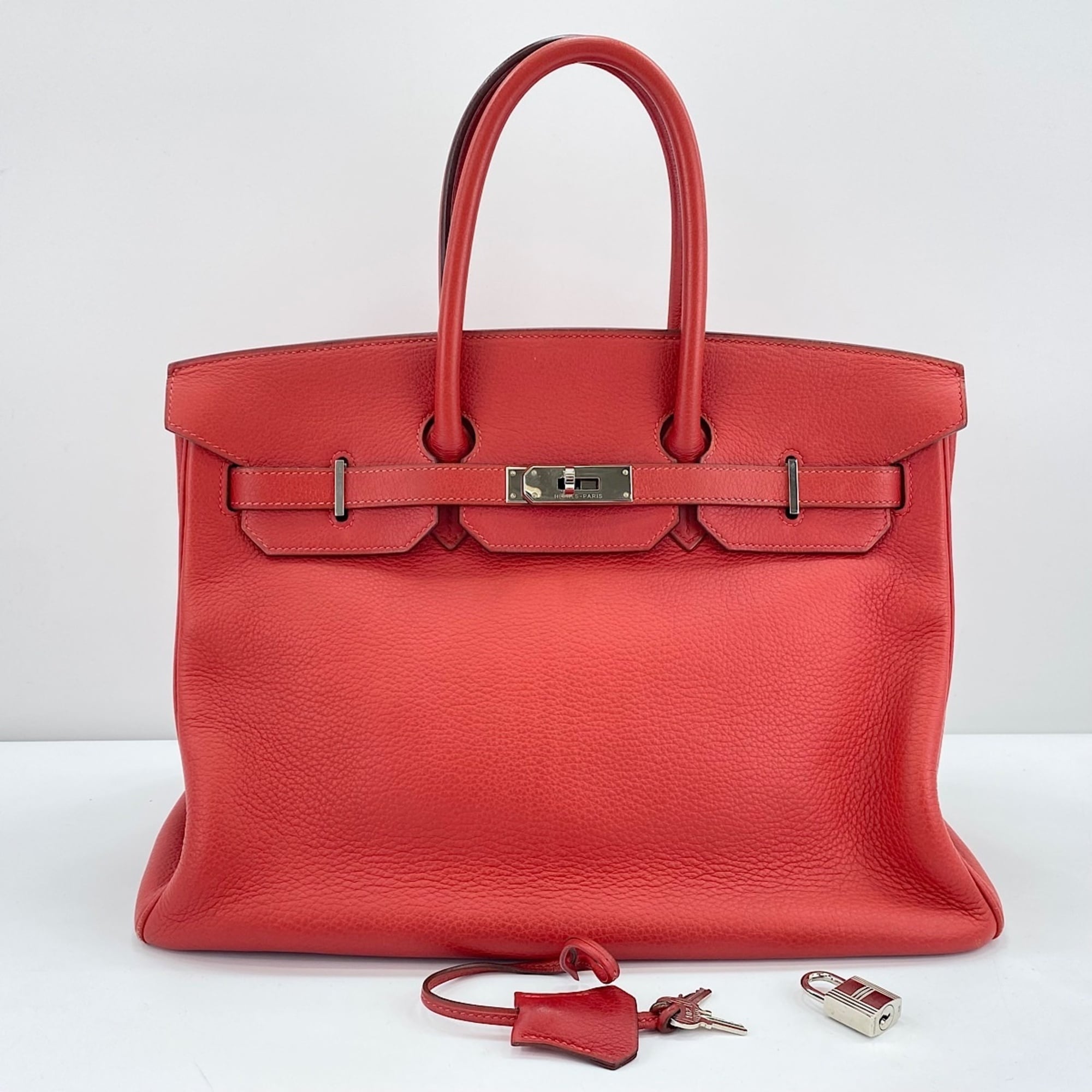 Hermes Birkin Red Color Handbag (Pre-Owned)