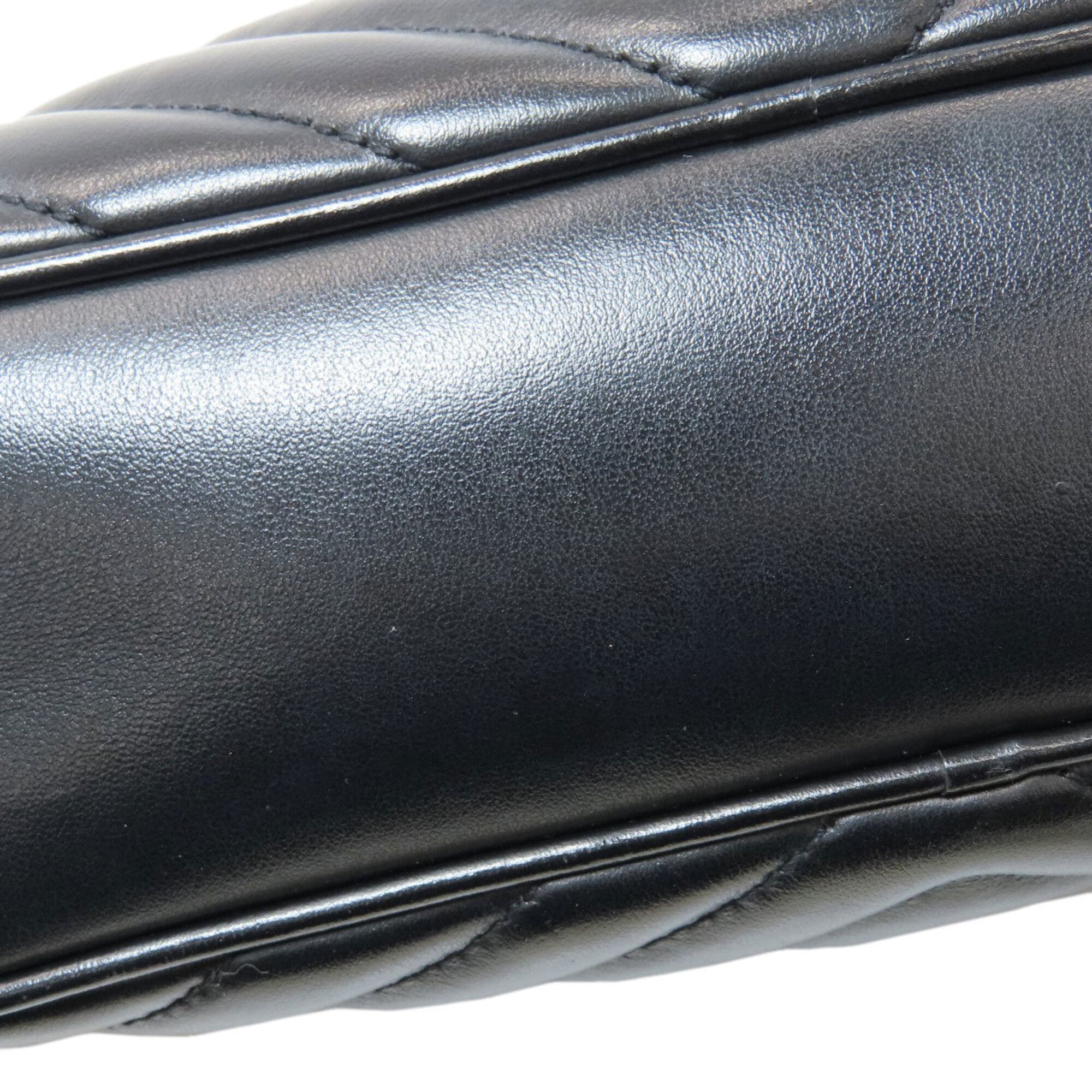 Saint Laurent Black Leather Shoulder Bag (Pre-Owned)