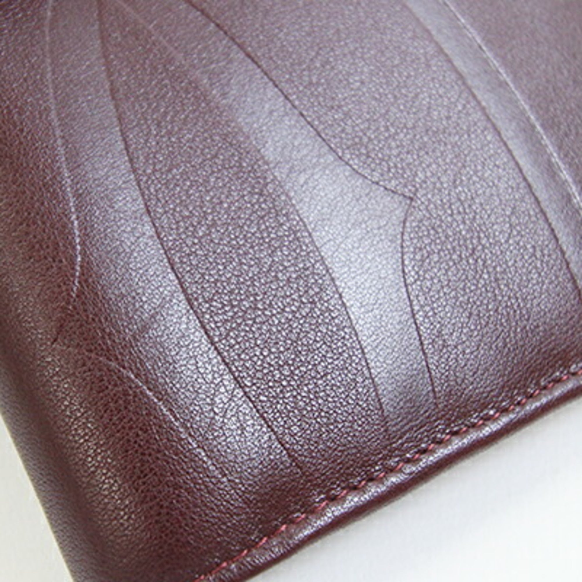 Cartier Must Bordeaux Leather Wallet (Bi-Fold) (Pre-Owned)