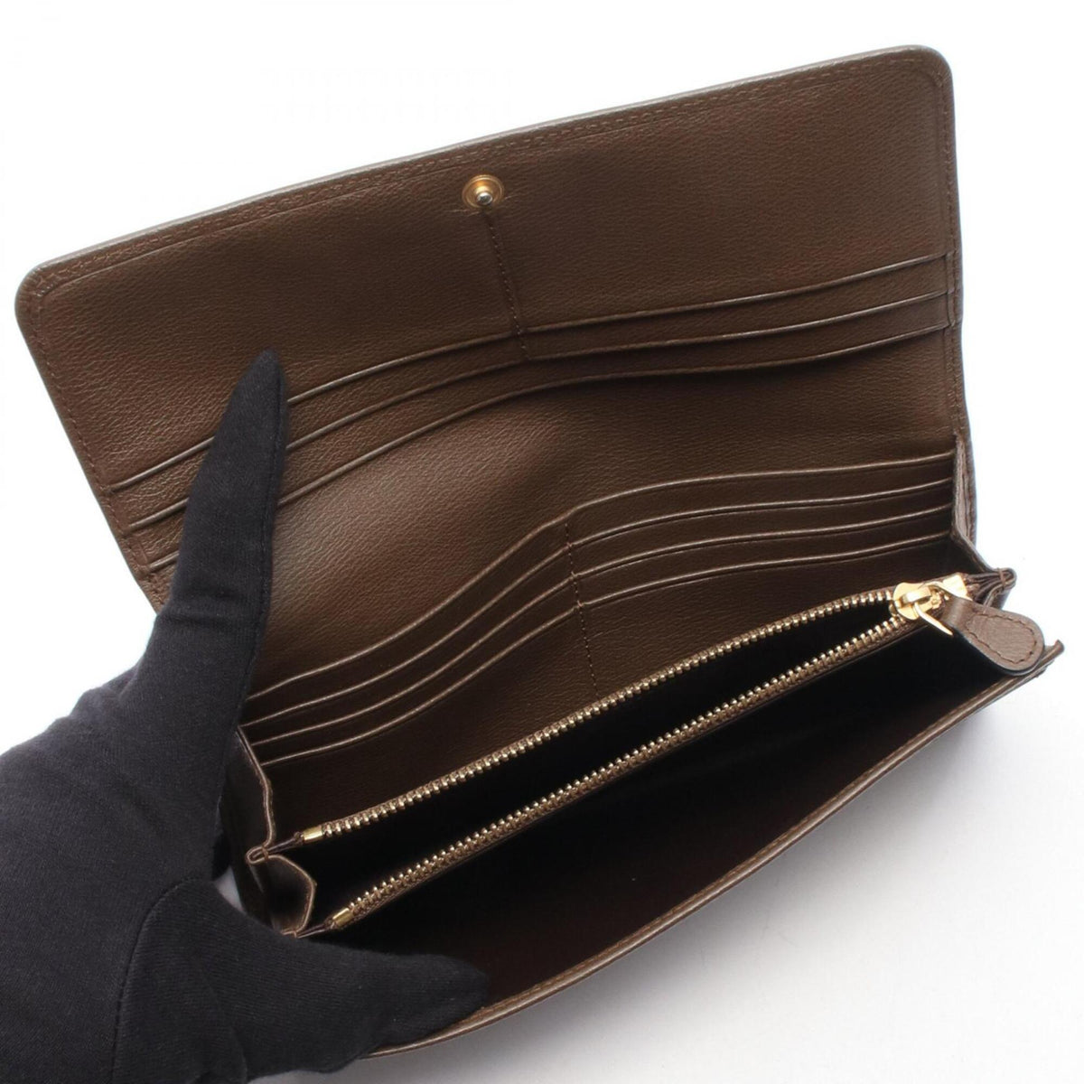 Loewe Brown Leather Long Wallet (Bi-Fold) (Pre-Owned)