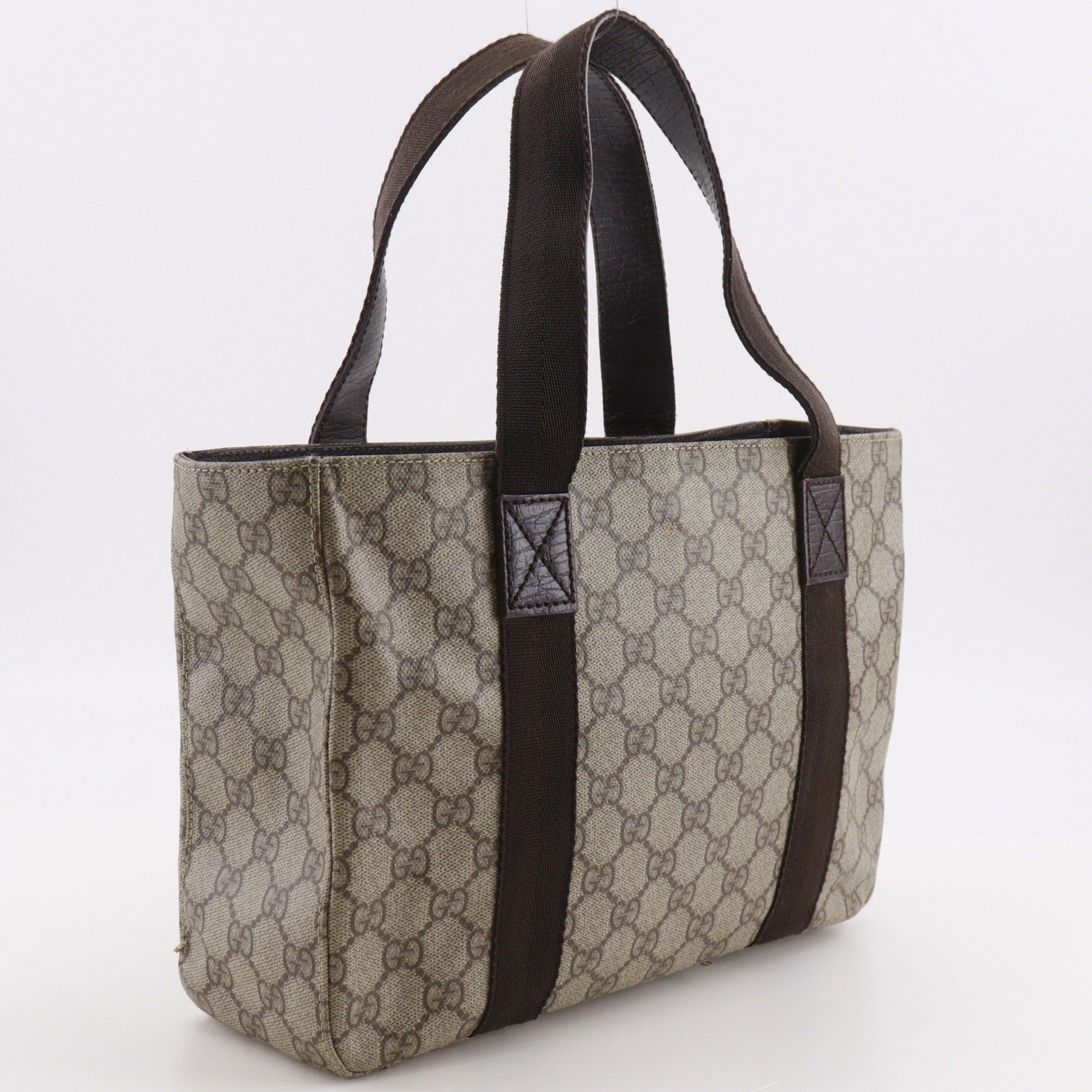 Gucci Brown Gg Supreme Tote Bag (Pre-Owned)