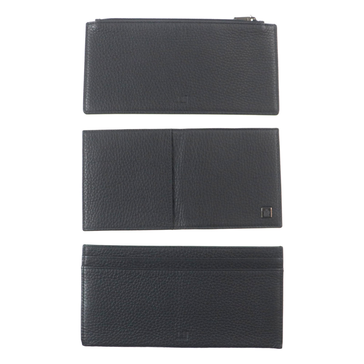 Dunhill Black Leather Long Wallet (Bi-Fold) (Pre-Owned)