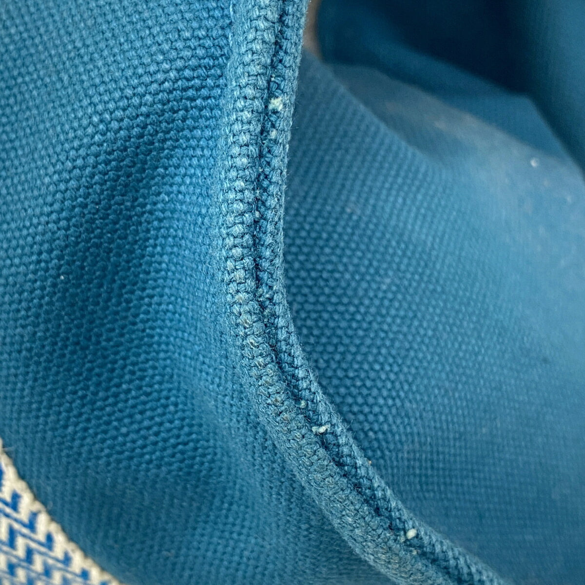 Hermes Blue Canvas Tote Bag (Pre-Owned)