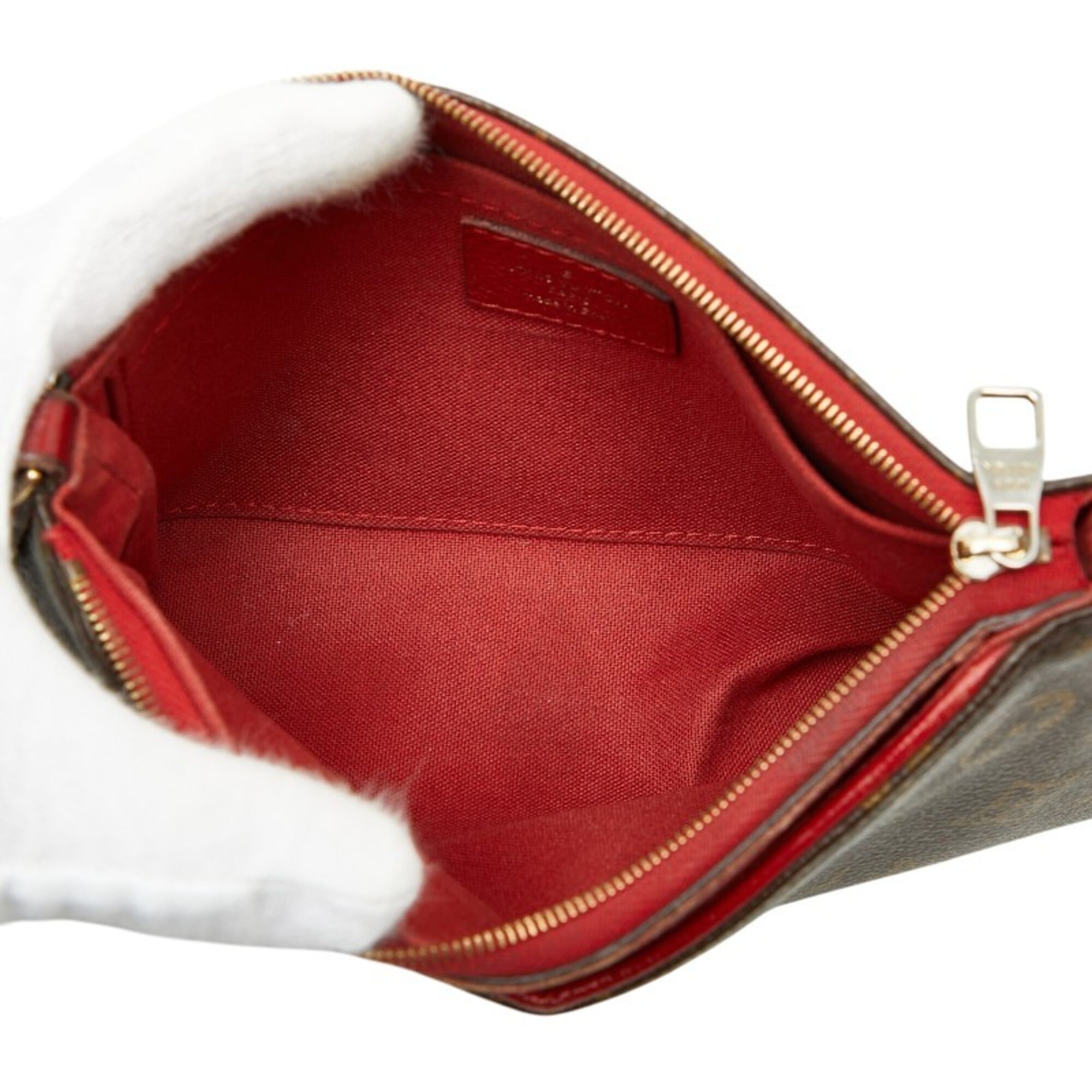Louis Vuitton Brown Cerise Red Color Pvc Leather Handbag Shoulder Bag (Pre-Owned)