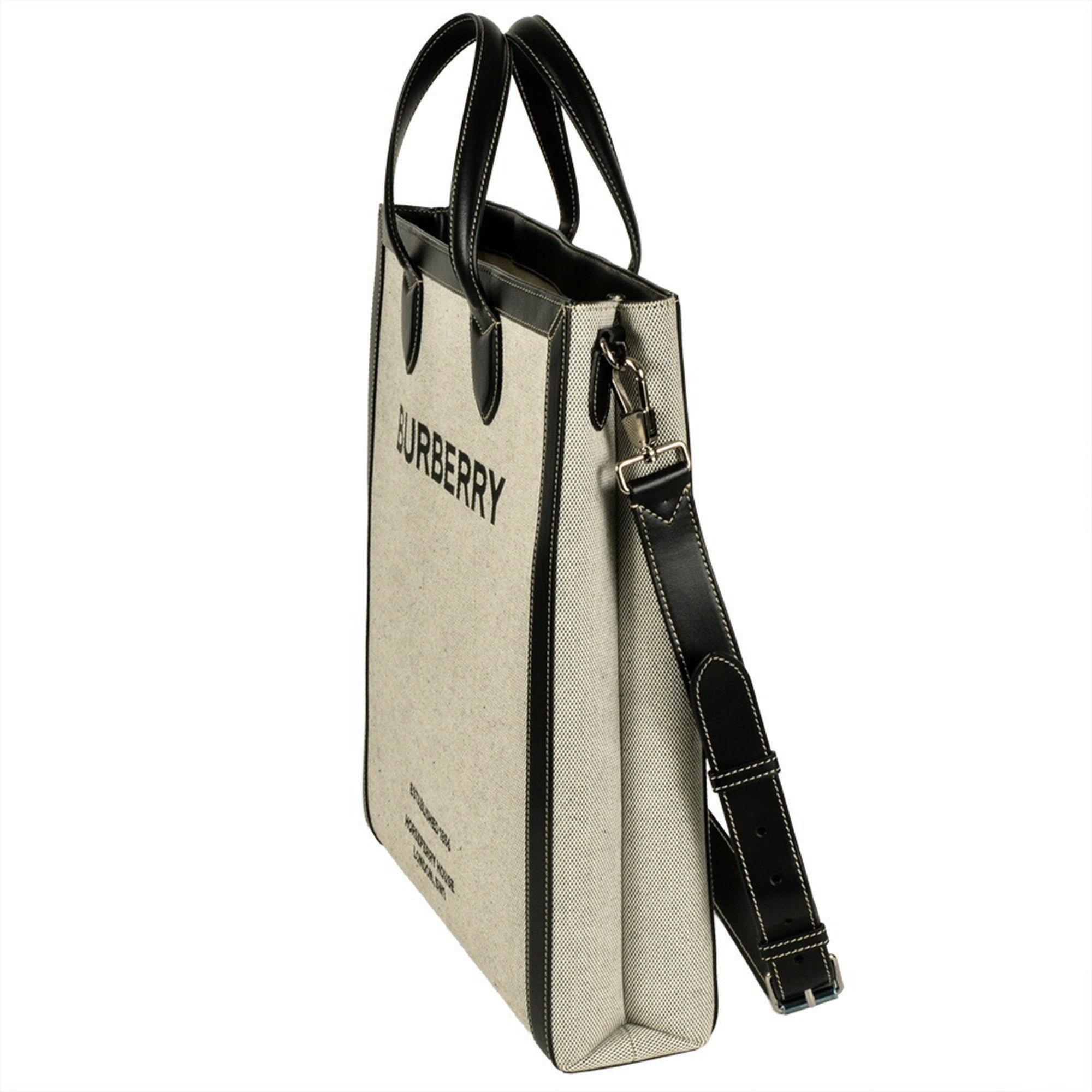 Burberry Black Canvas Shoulder Bag (Pre-Owned)