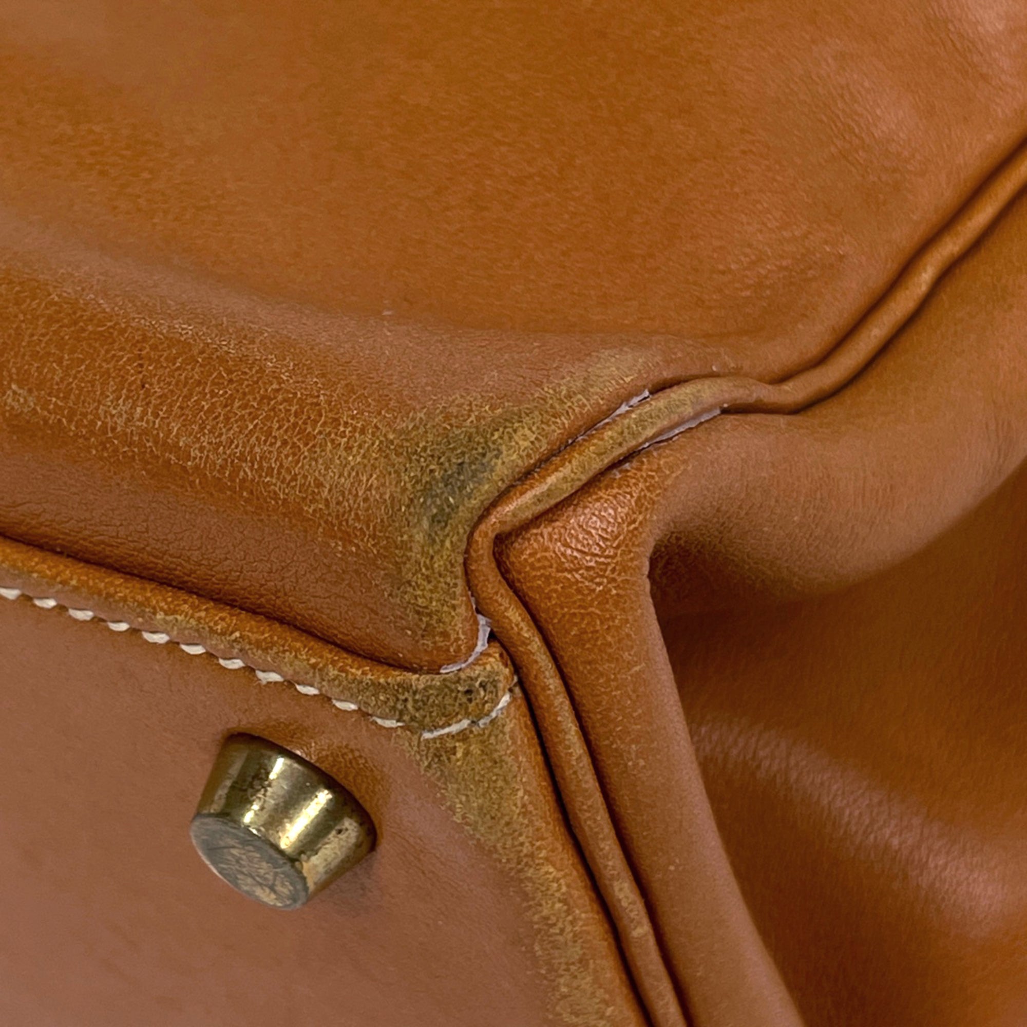 Hermes Kelly Brown Gulliver Leather Handbag (Pre-Owned)