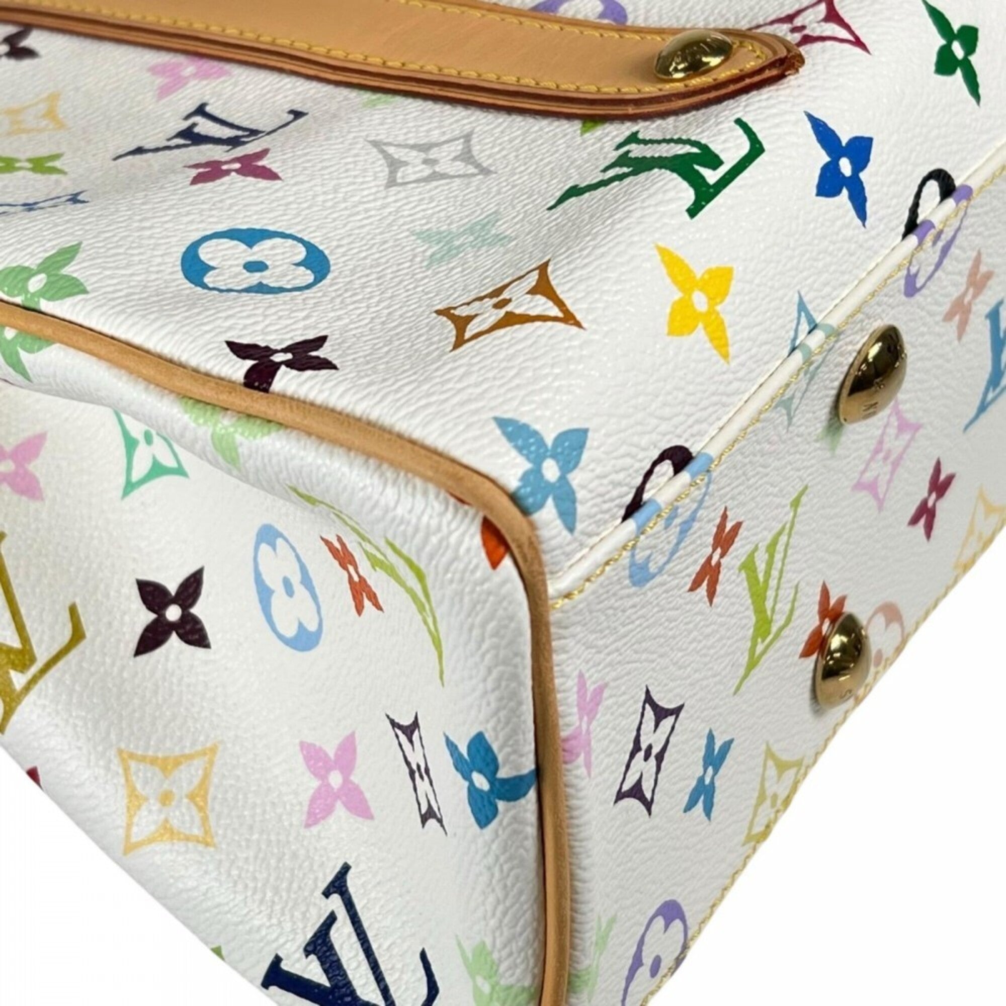 Louis Vuitton White Monogram Multicolore Handbag (Pre-Owned)