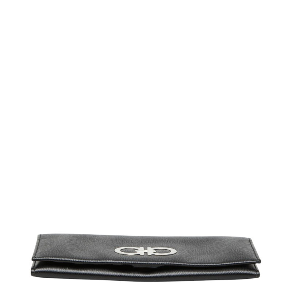 Salvatore Ferragamo Black Leather Long Wallet (Bi-Fold) (Pre-Owned)